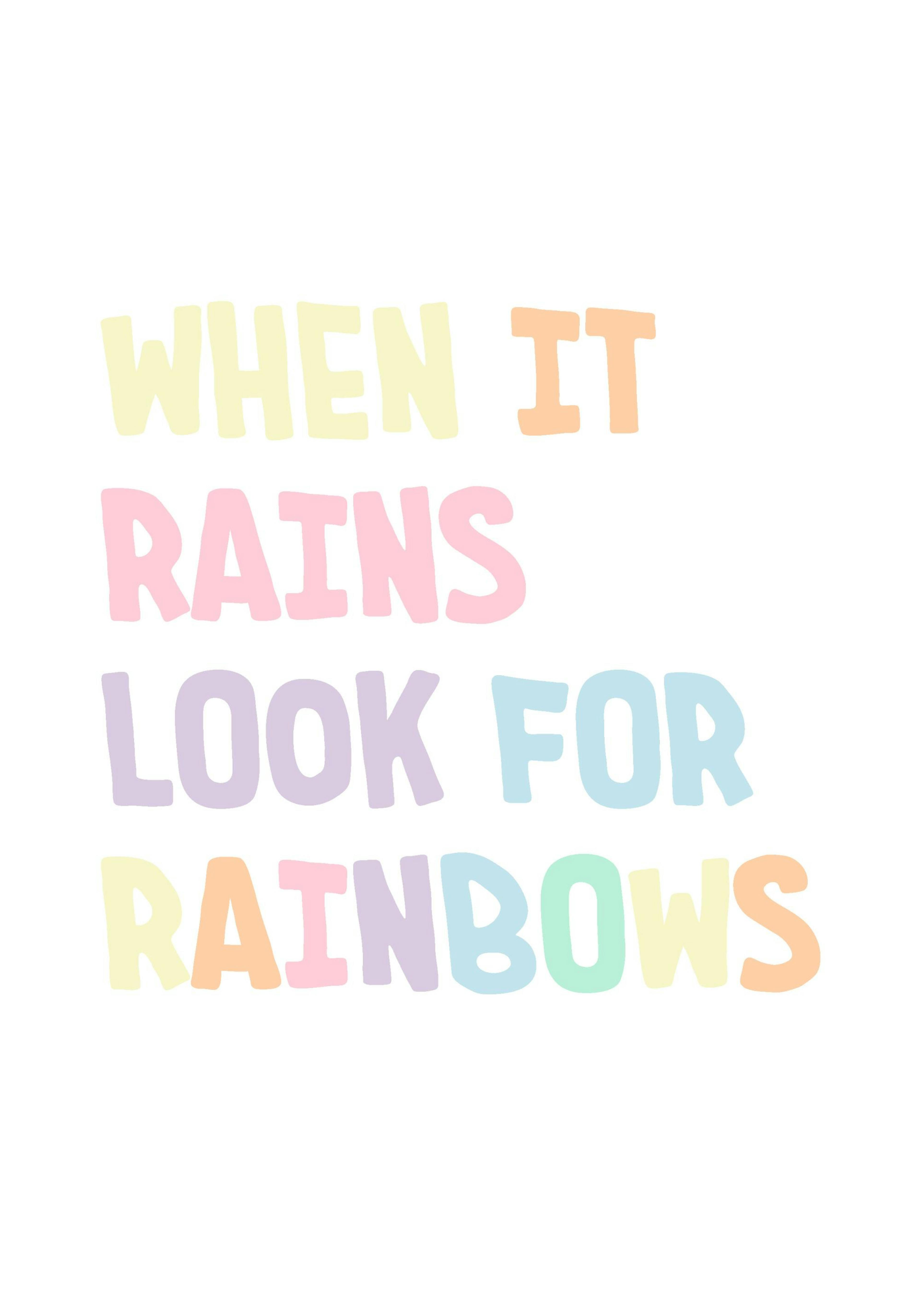 Look for Rainbows Affiche