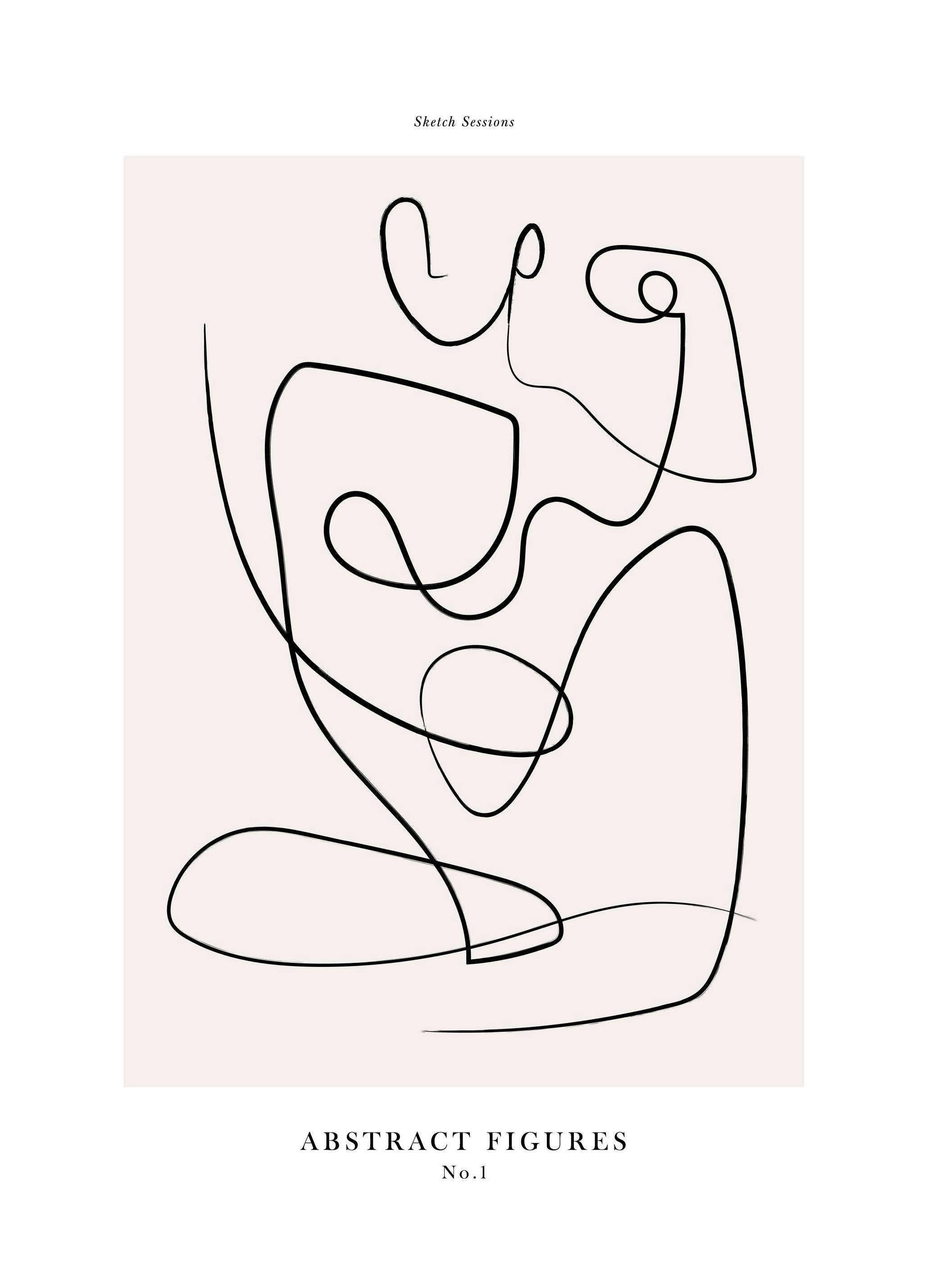 Prints - Abstract Figures No1 Print (50x70 cm) - Art prints