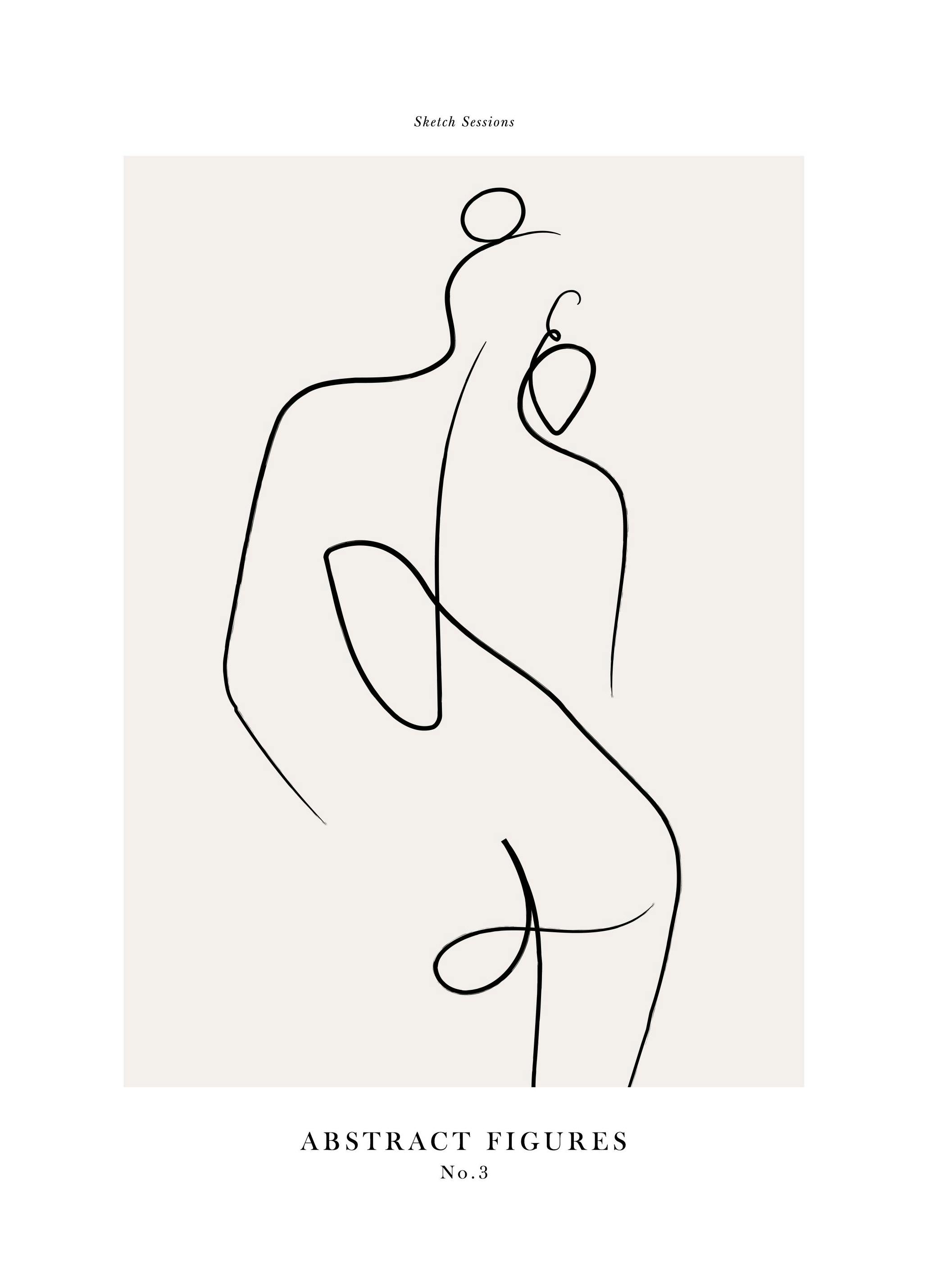Abstract Figures No3 Poster (50x70 cm) - Moderne kunst