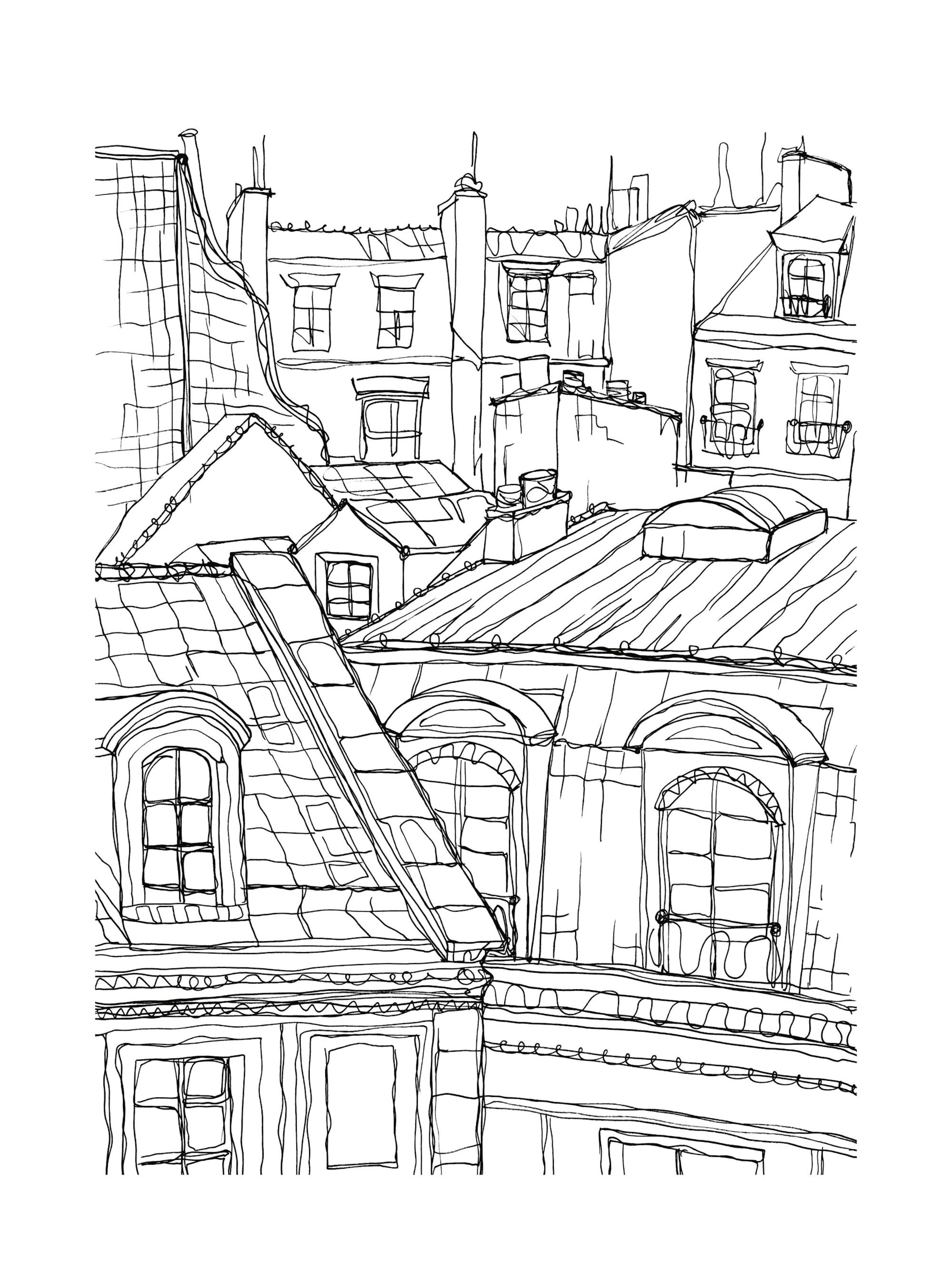 Roof Tops in Paris Poster