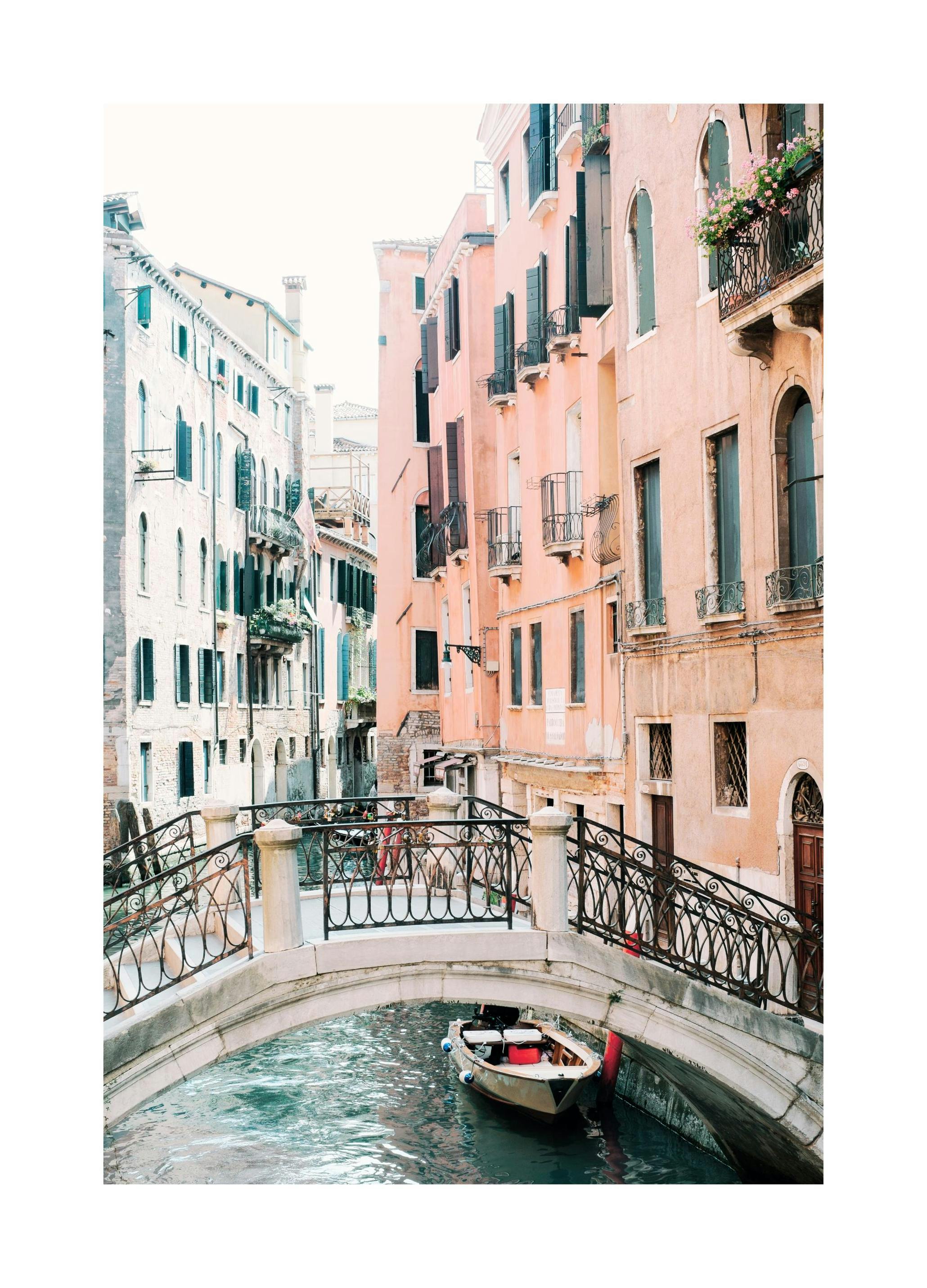 Canal in Venice Plakat (21x30 cm)- Fotografia