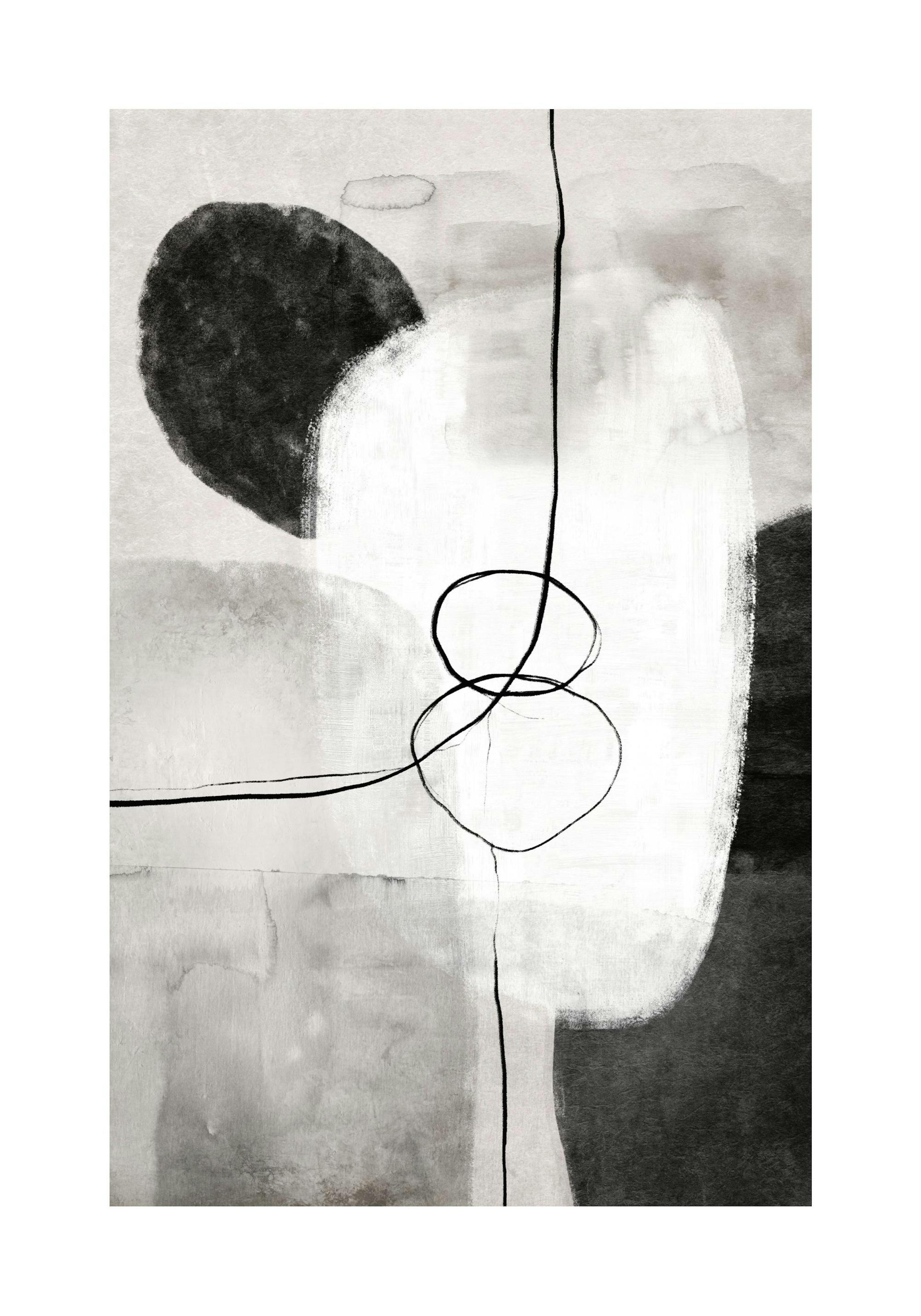 Painted Monochrome Shapes No1