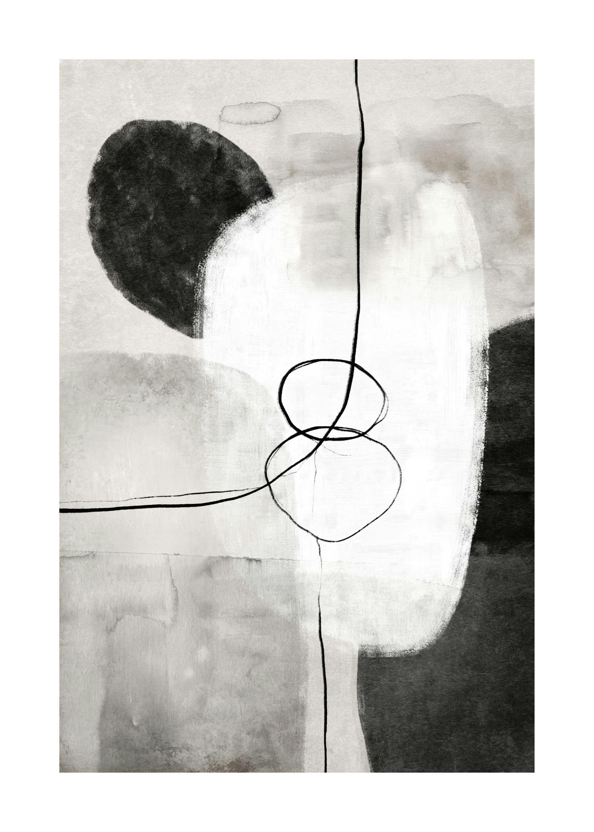Painted Monochrome Shapes No1 0