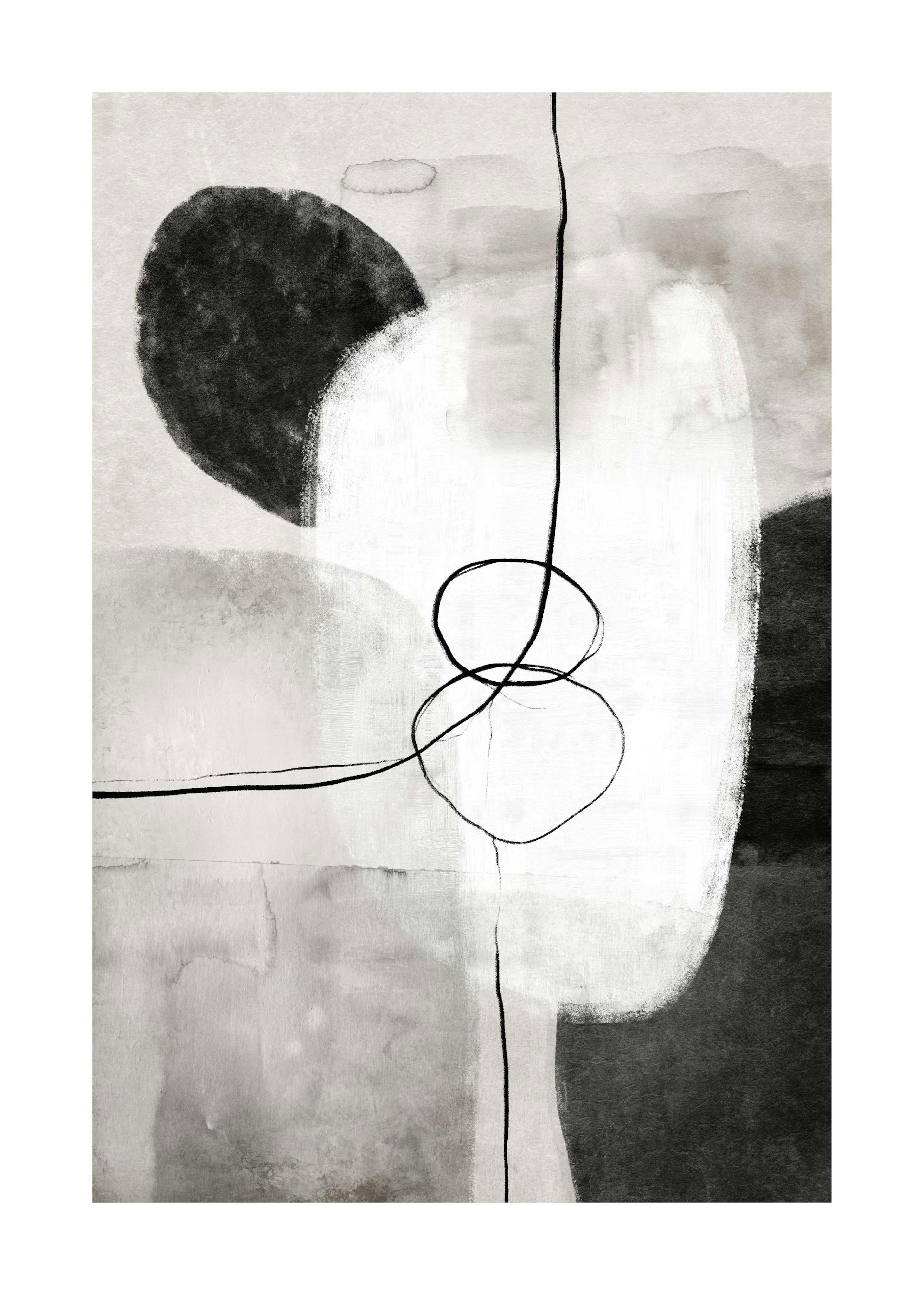 Painted Monochrome Shapes No1 0