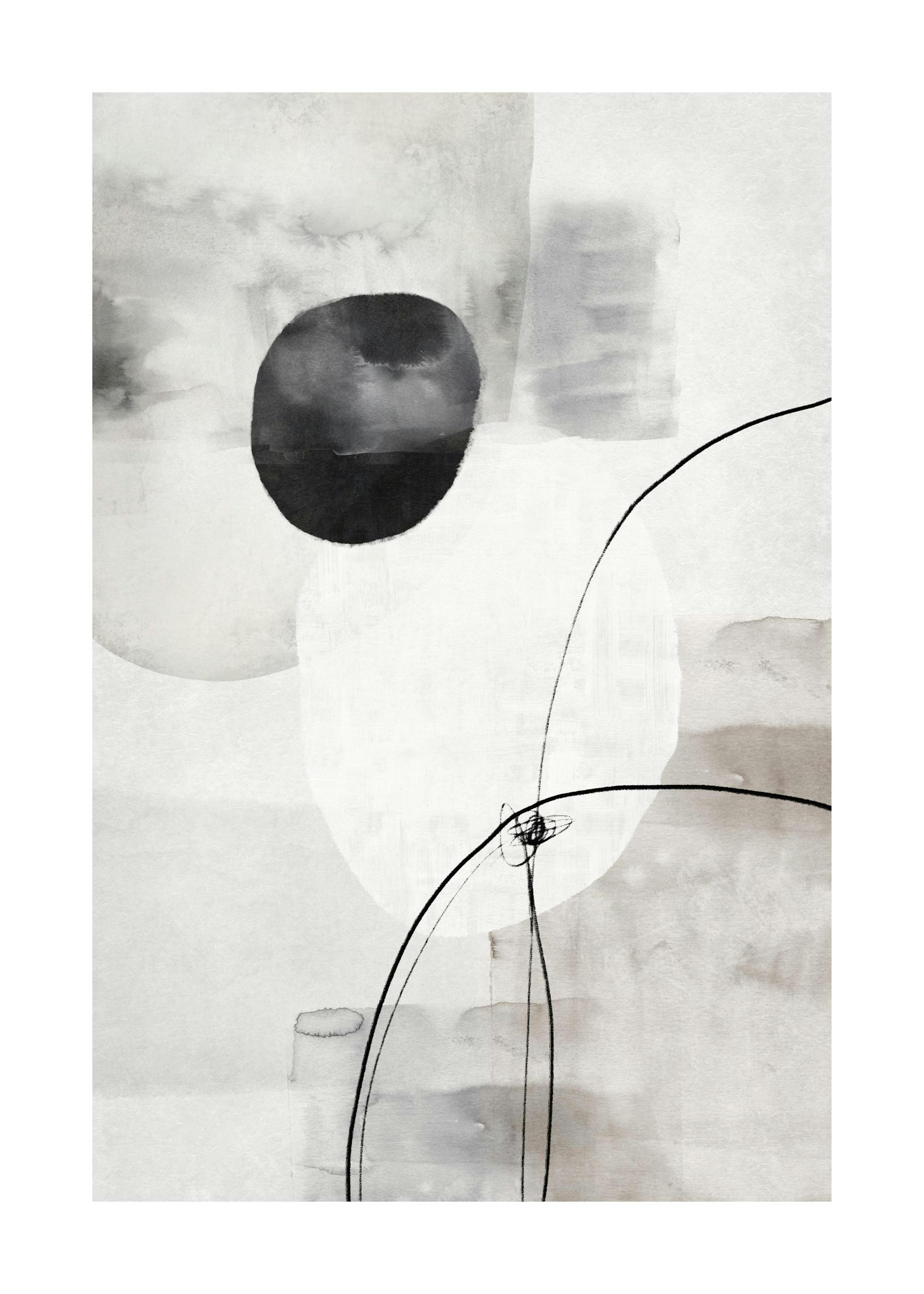 Painted Monochrome Shapes No2 0