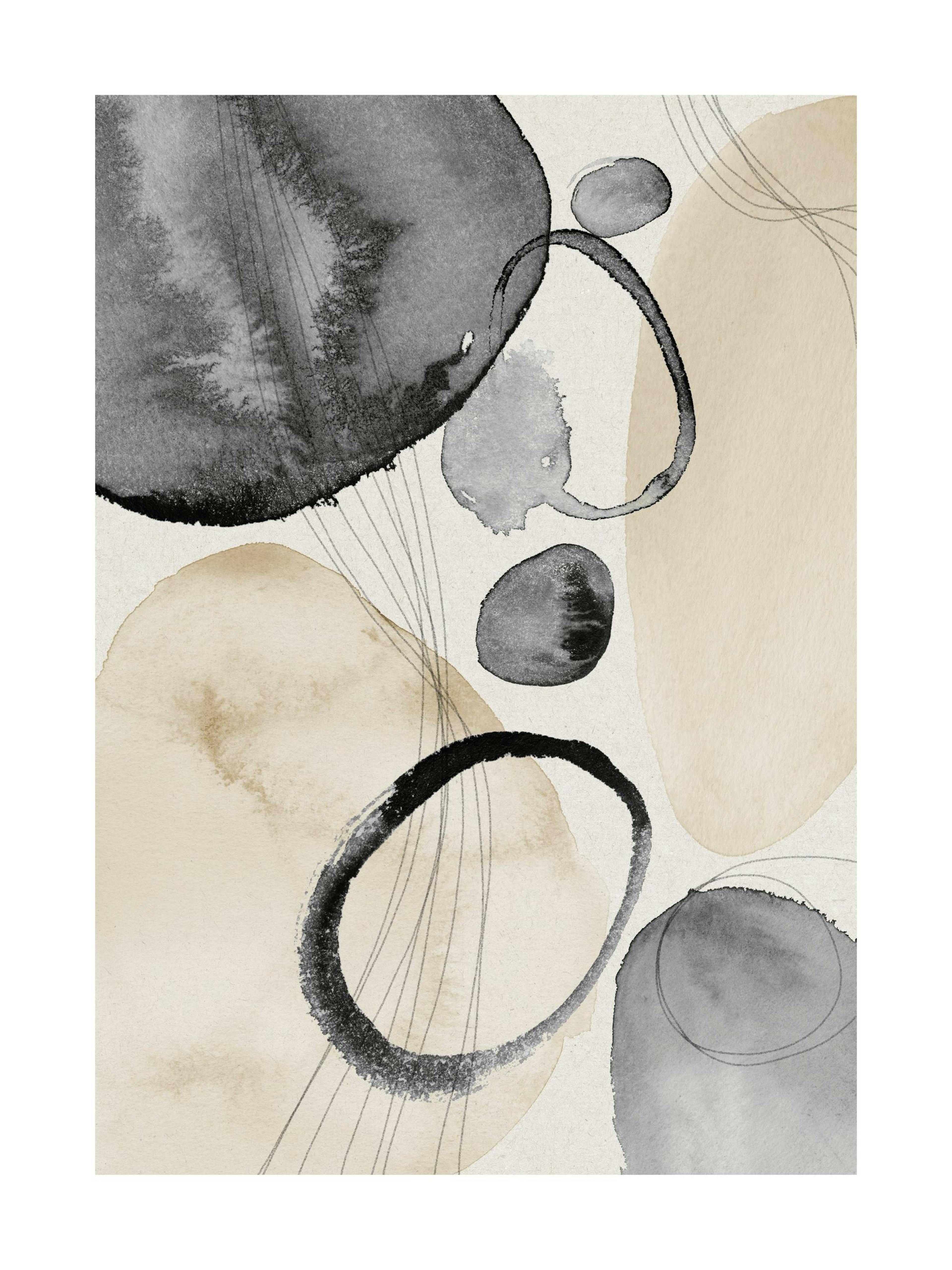 Watercolor Circles No1 Print 0