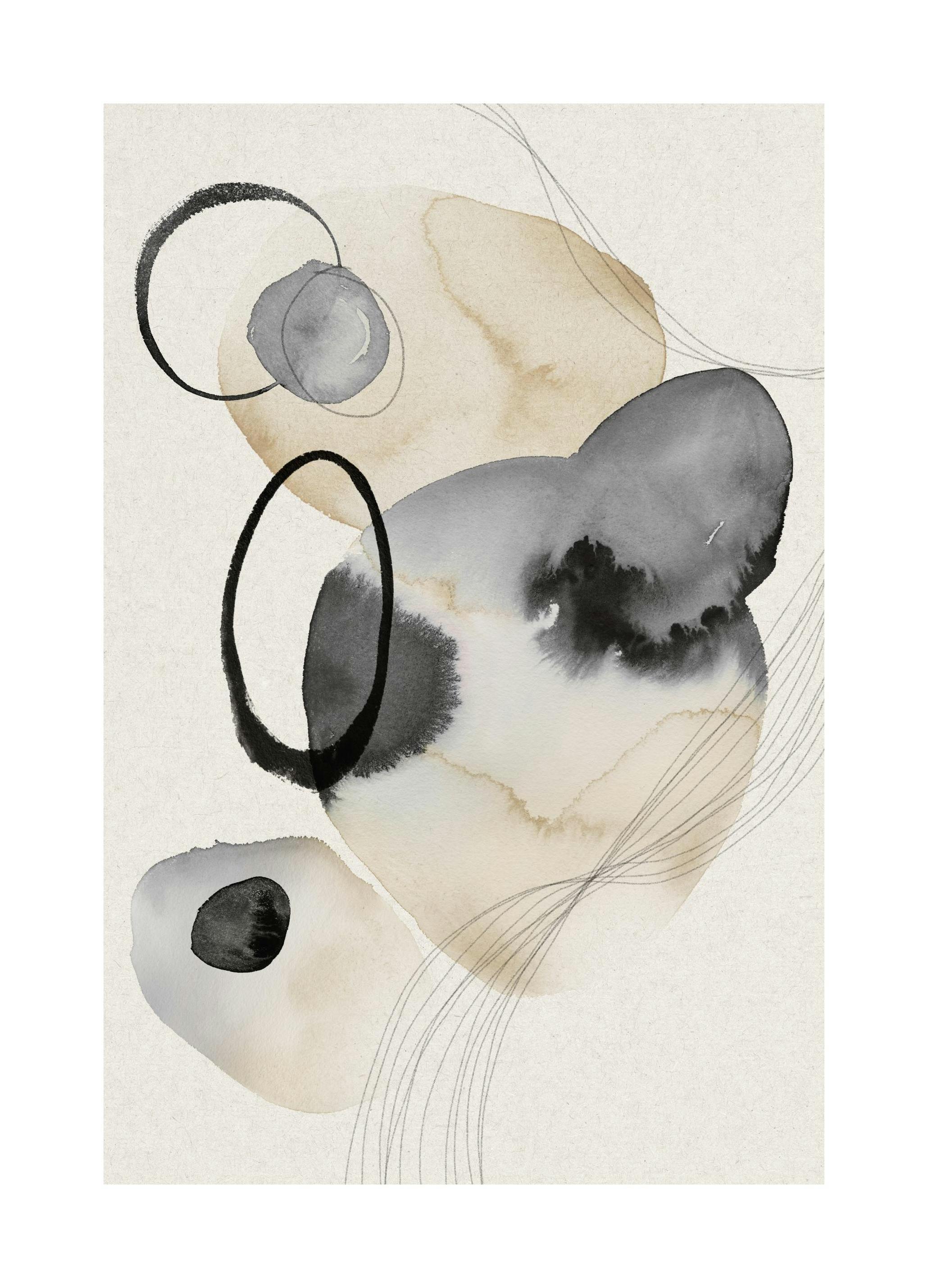 Prints - Watercolor Circles No2 Print (50x70 cm) - Abstract art prints