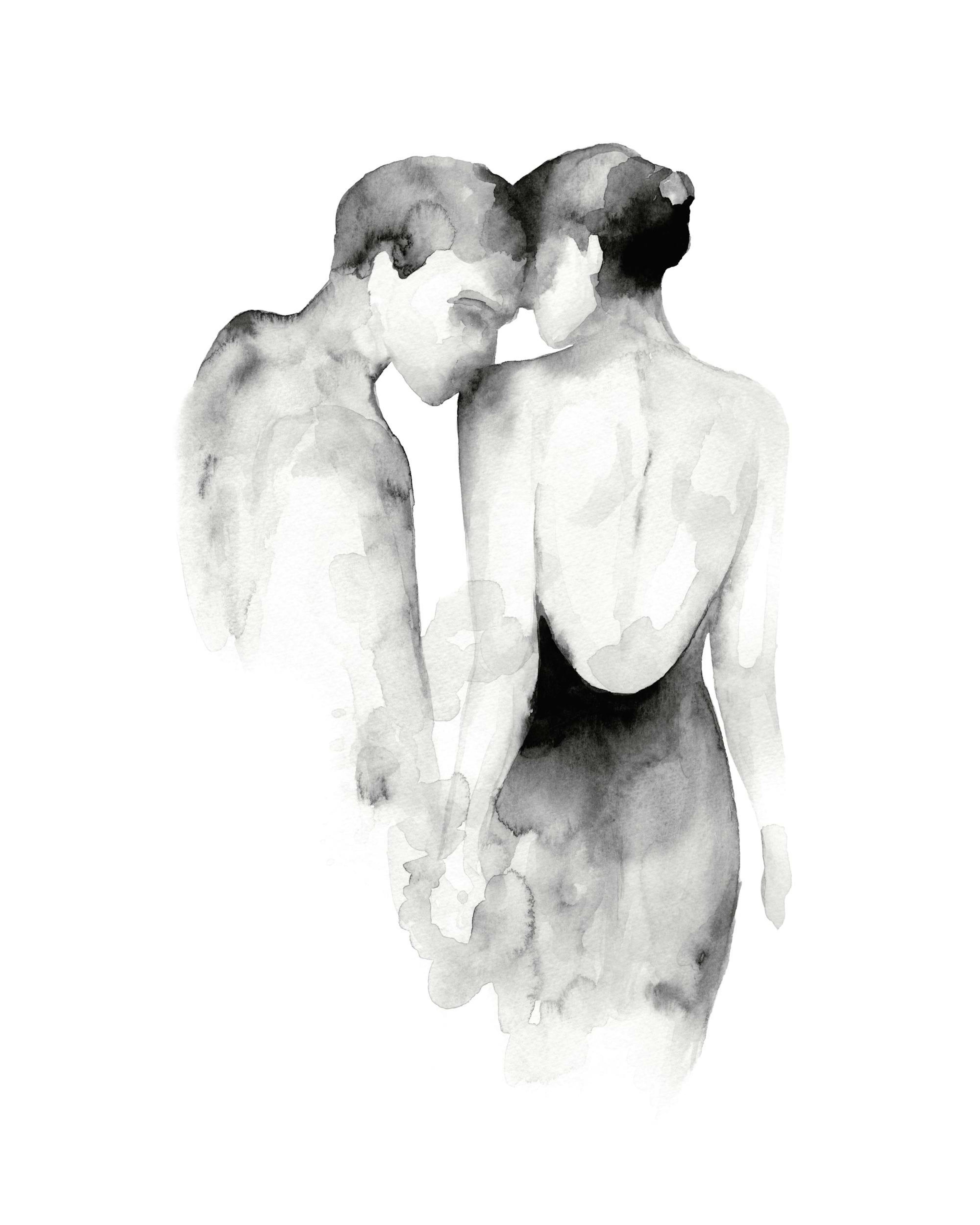 Watercolor Couple Plakát 0