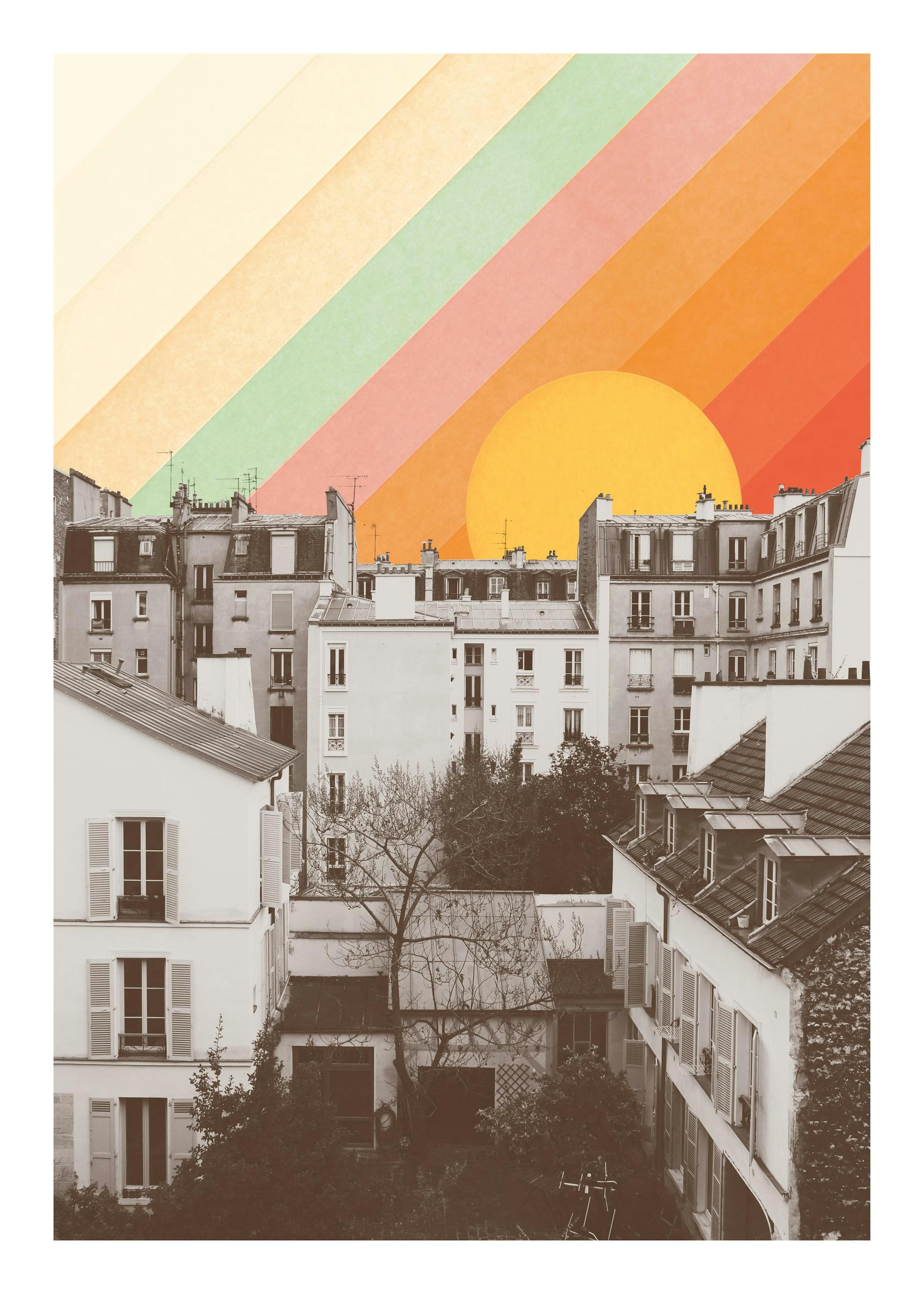 Florent Bodart - Rainbow Sky Above Paris Print 0