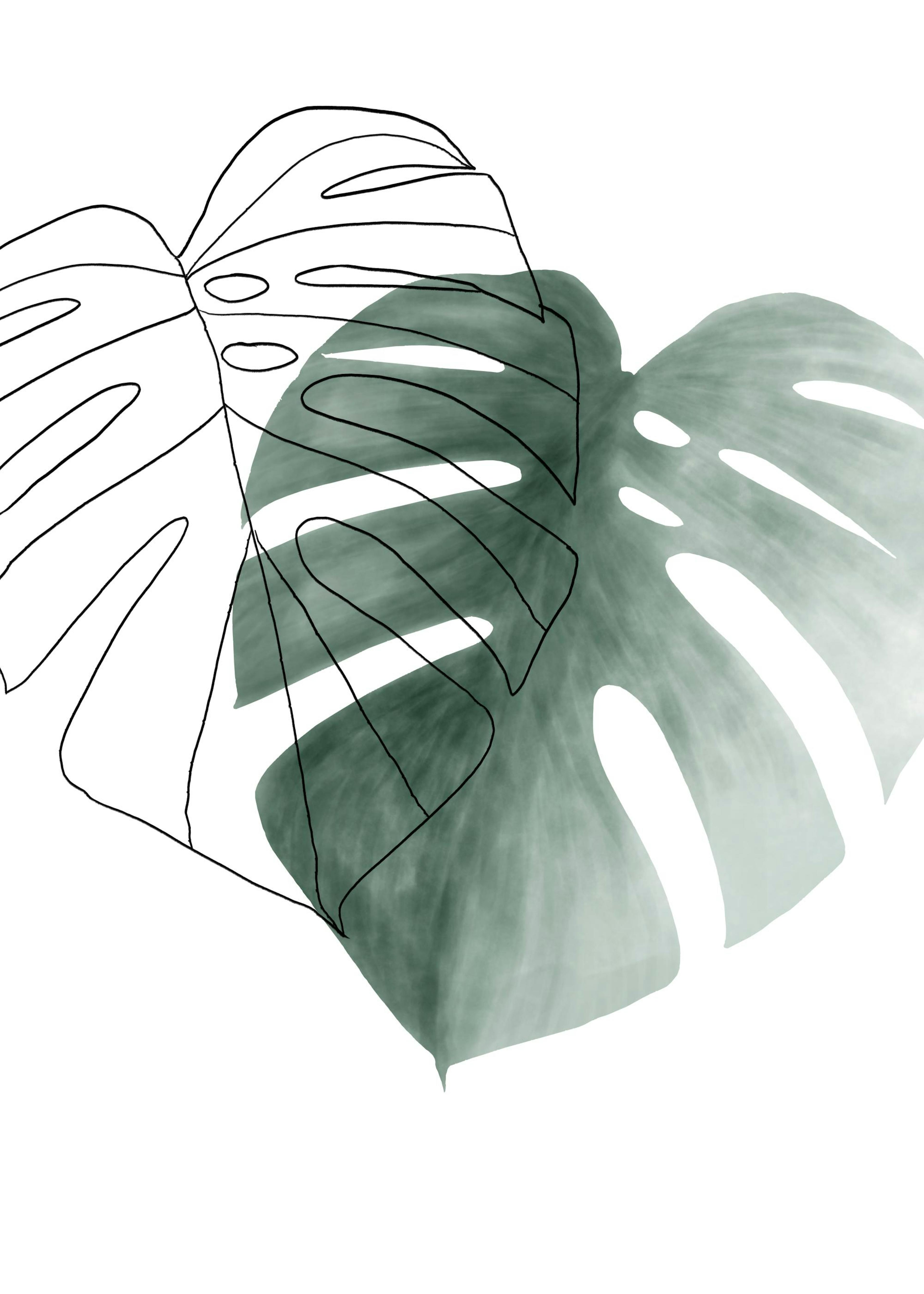 Watercolor Leaves No2 Poster 0