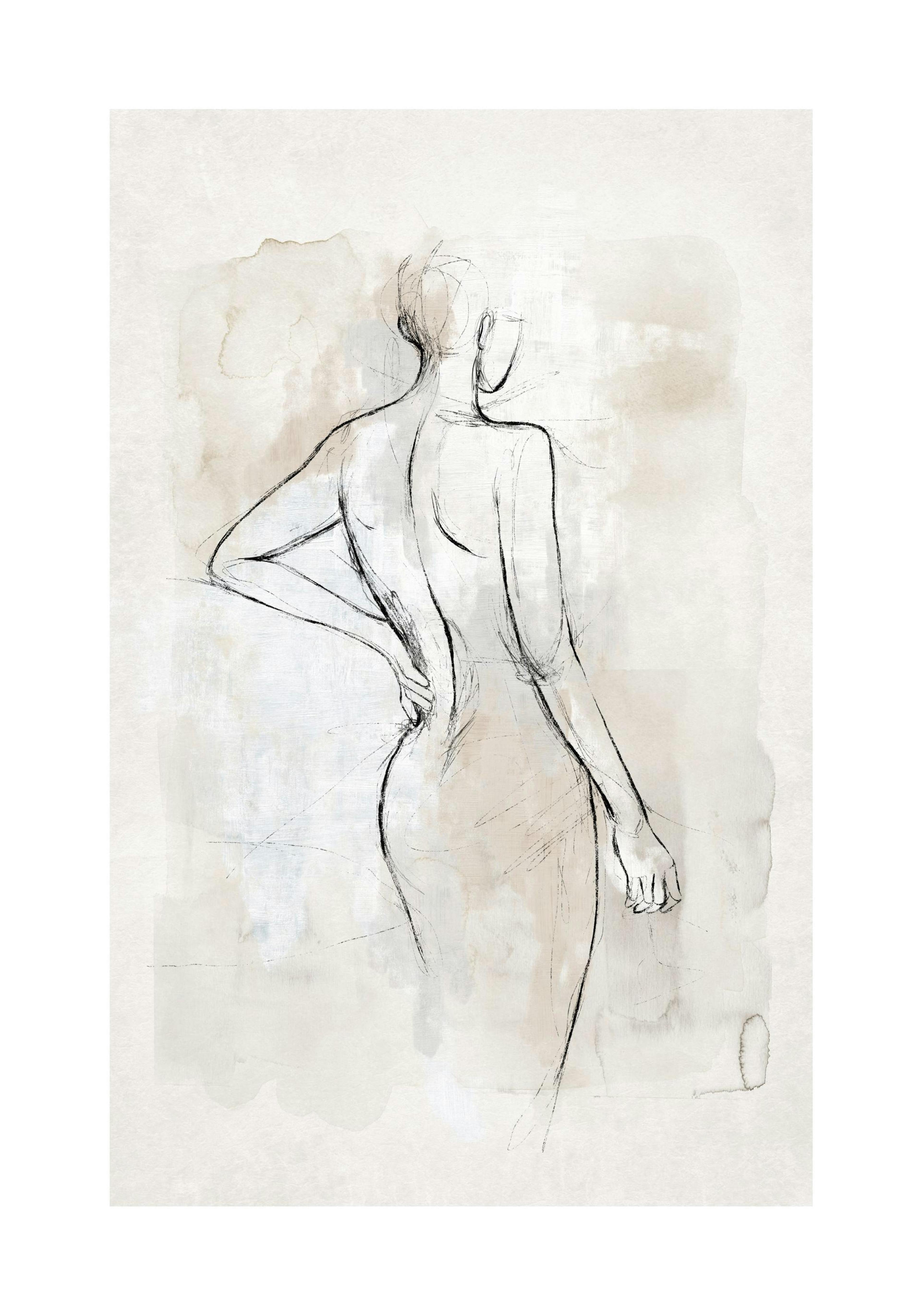 Abstract Body Sketch No2 Poster