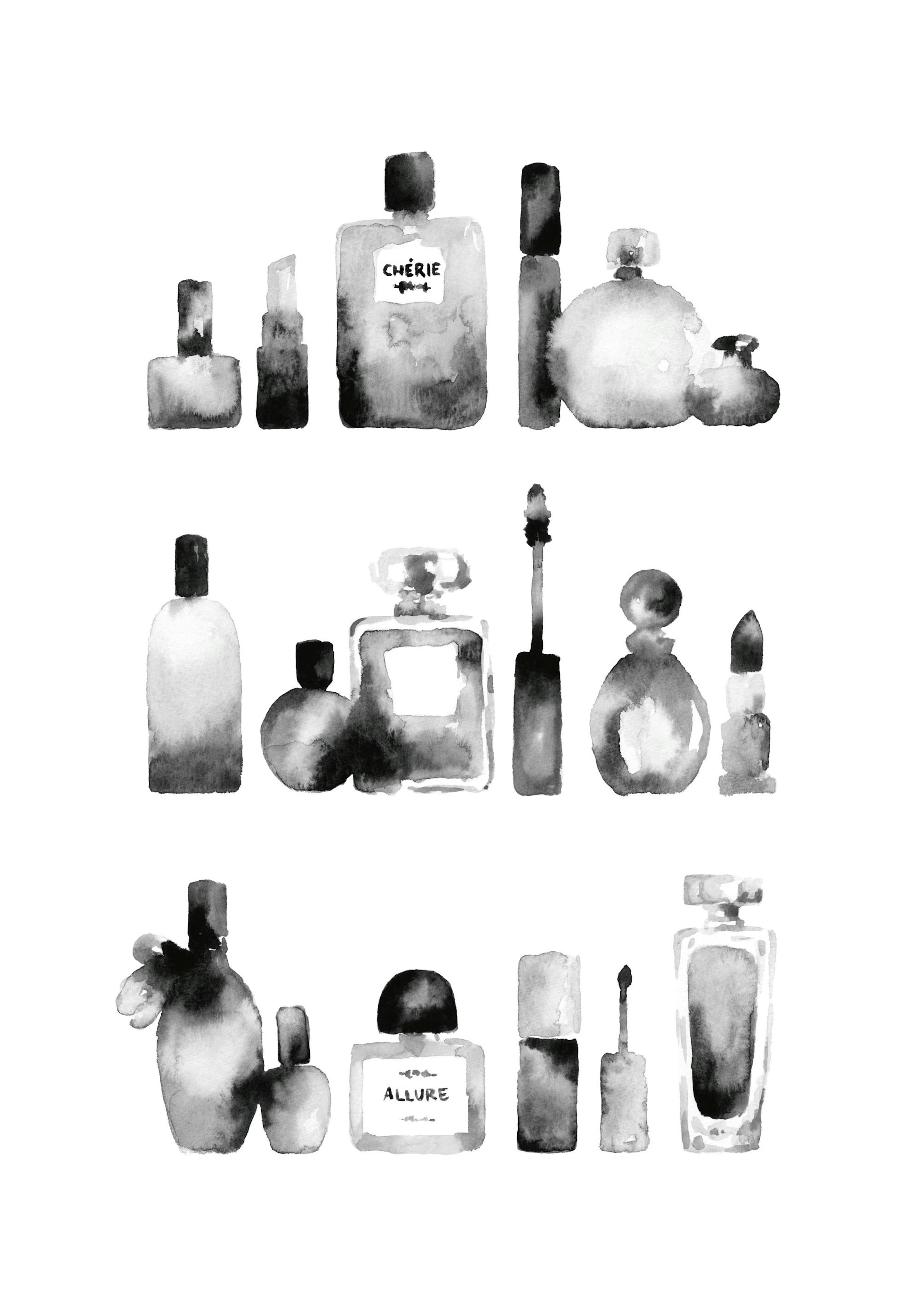 Watercolor Make up Print