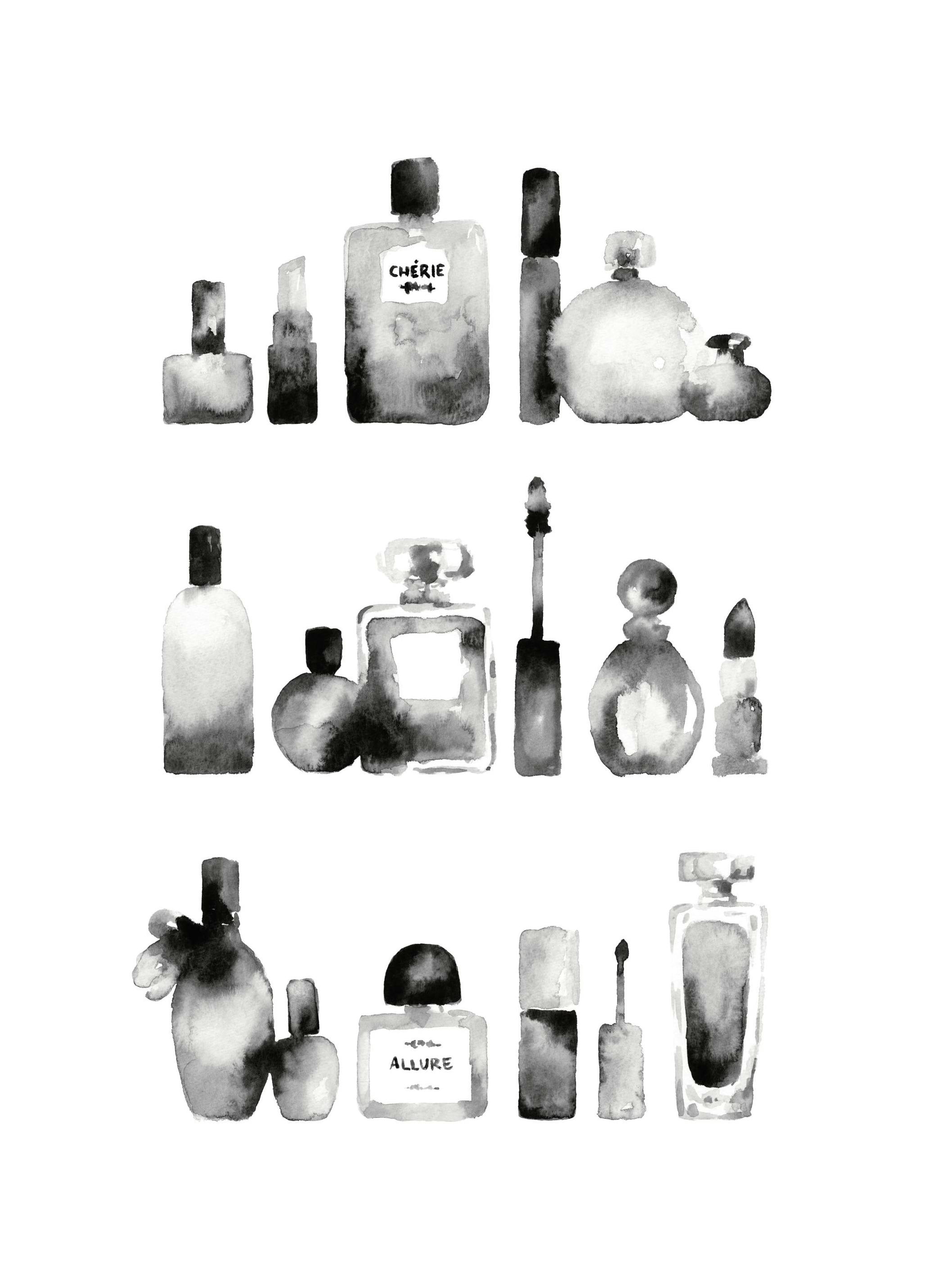 Watercolor Make up Poster (50x70 cm) -  Aquarelle