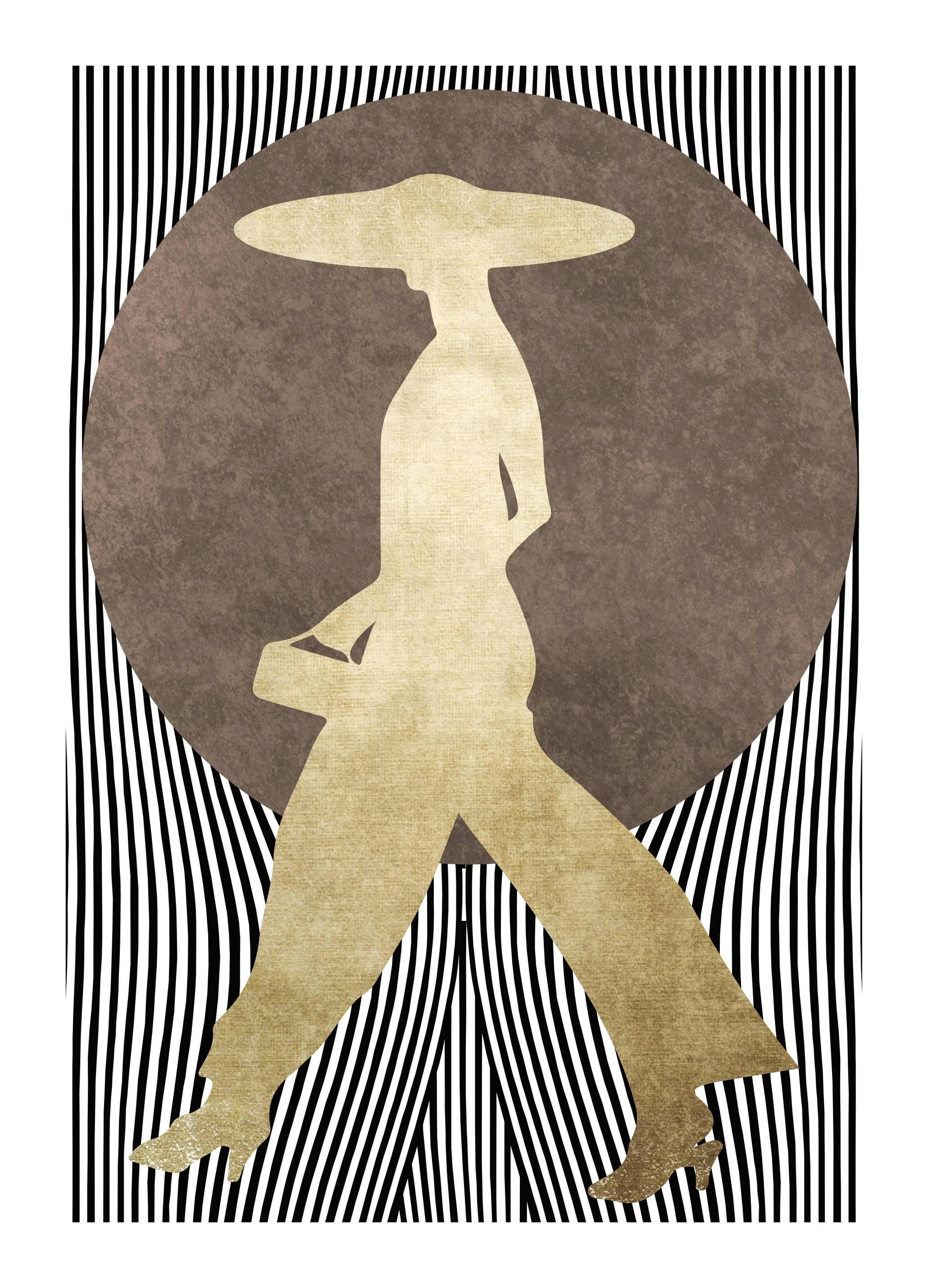 Boris Draschoff / Kubistika - La Madame Noir Plakat (50x70 cm) - Plakater > Kunstplakater > Illustrasjoner