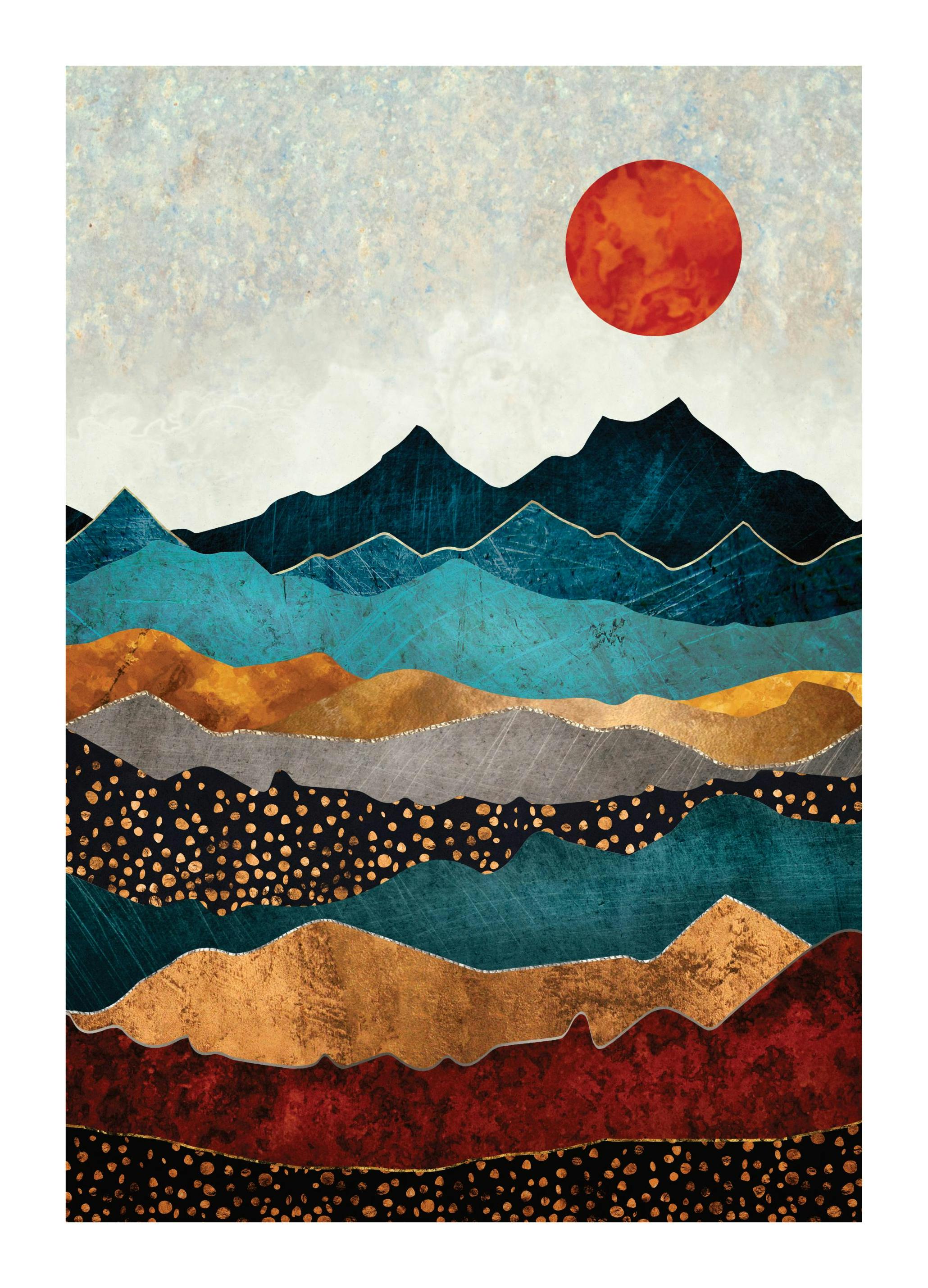 SpaceFrog Designs - Amber Dusk Plakat (21x30 cm)- SpaceFrog Designs