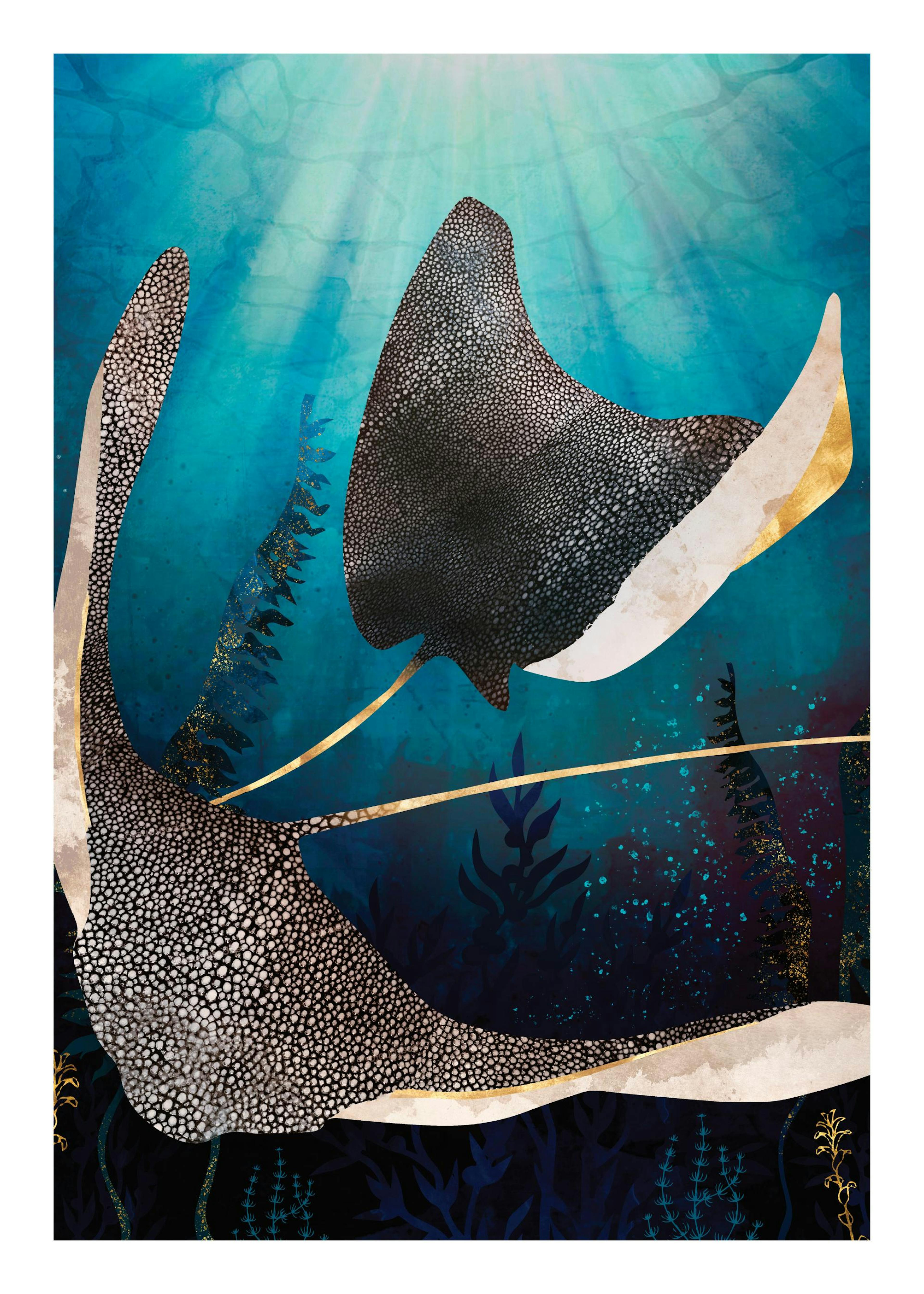 SpaceFrog Designs - Metallic Stingray Print 0