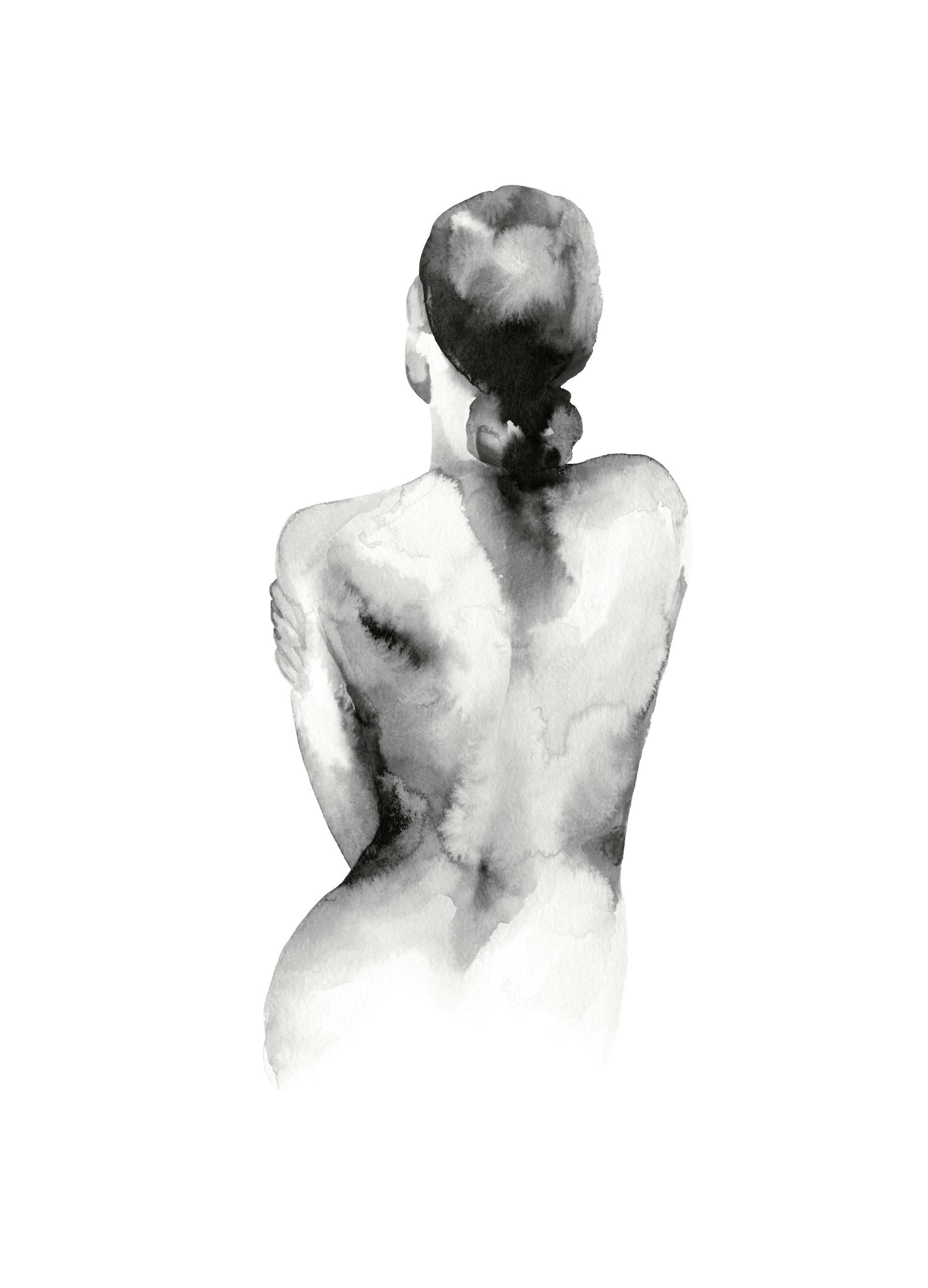 Prints - Watercolor Nude Print (50x70 cm) - Watercolour paintings