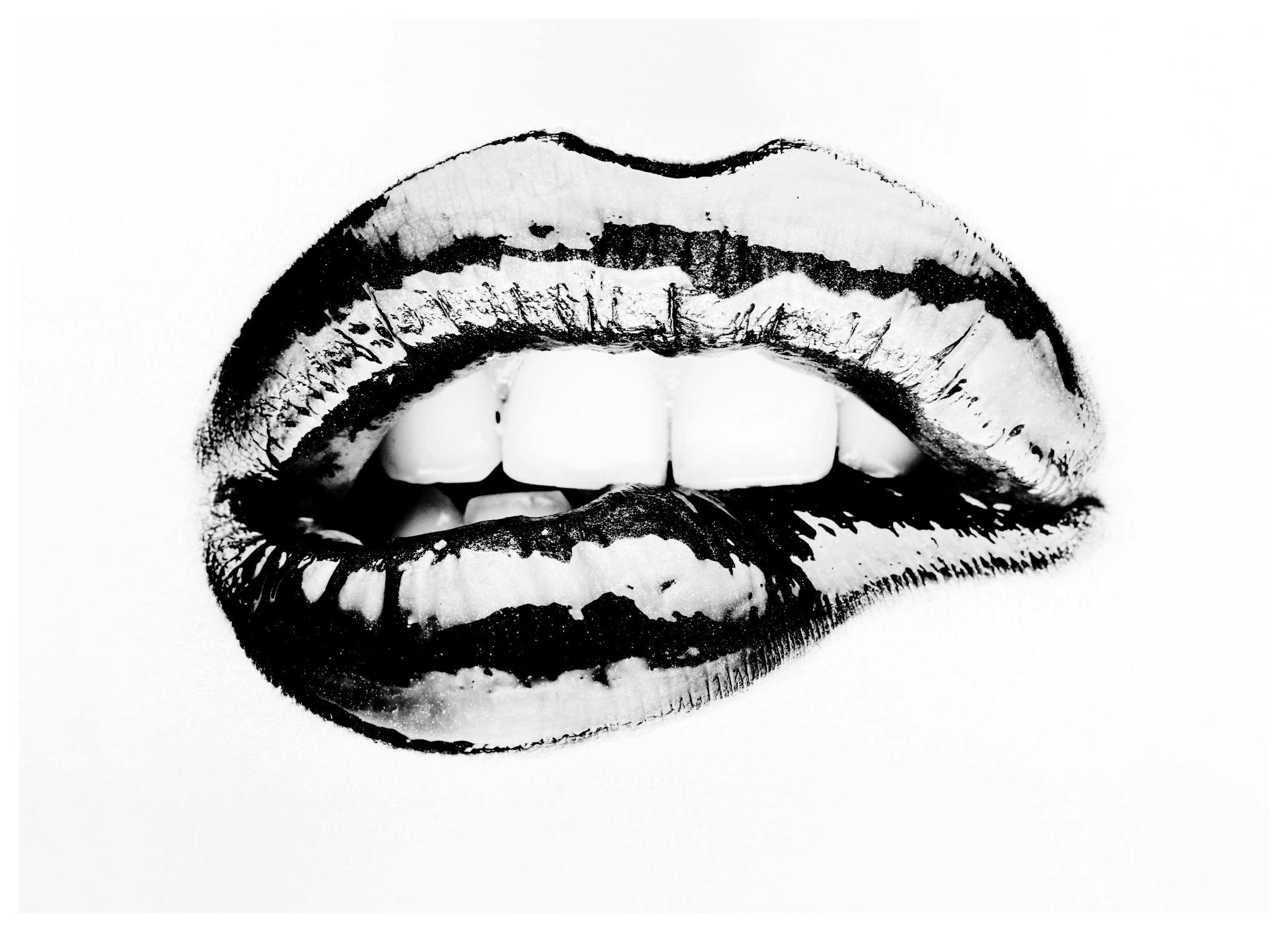 Monochrome Lips Poster (50x70 cm)