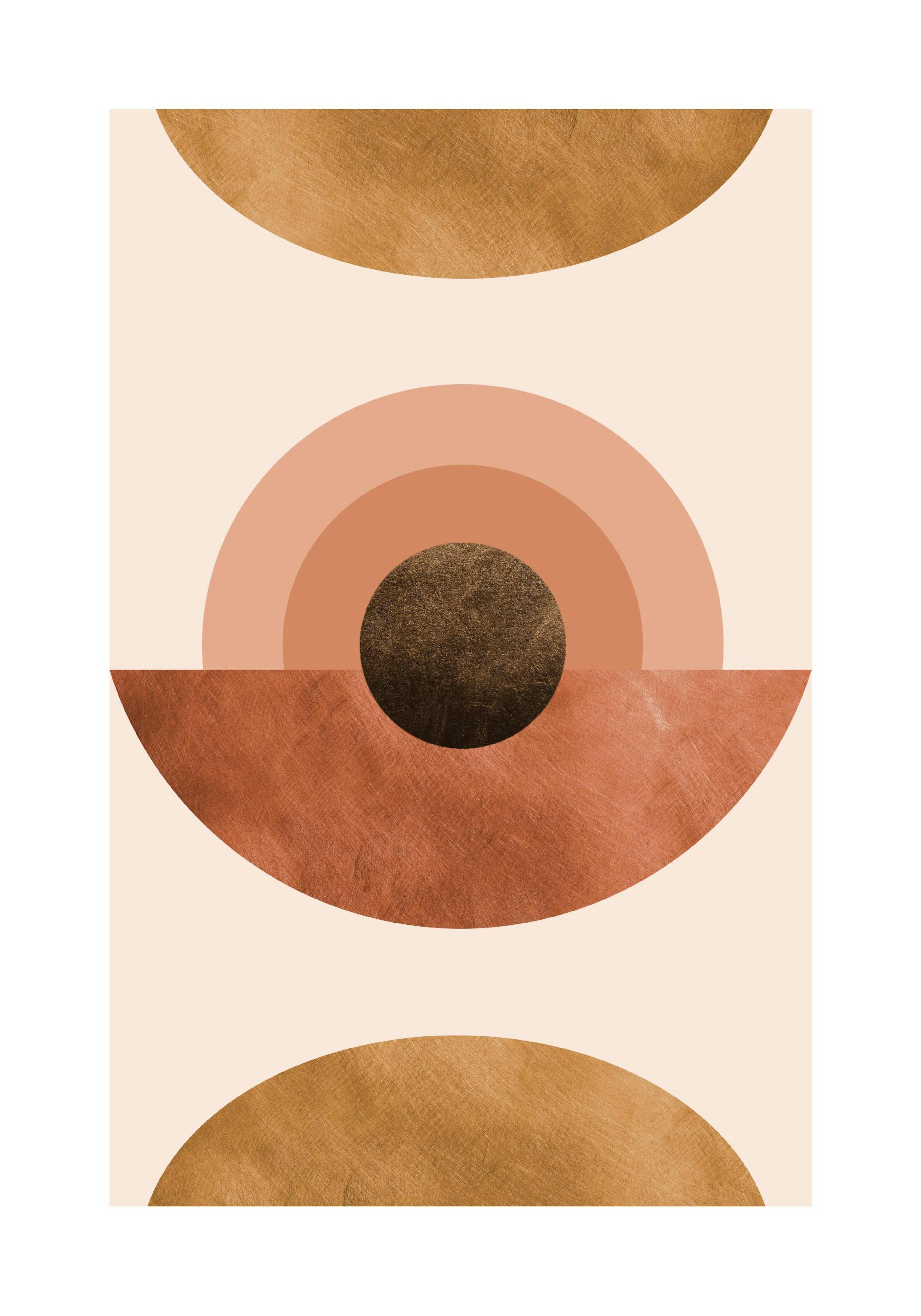 Abstract Terracotta Affiche