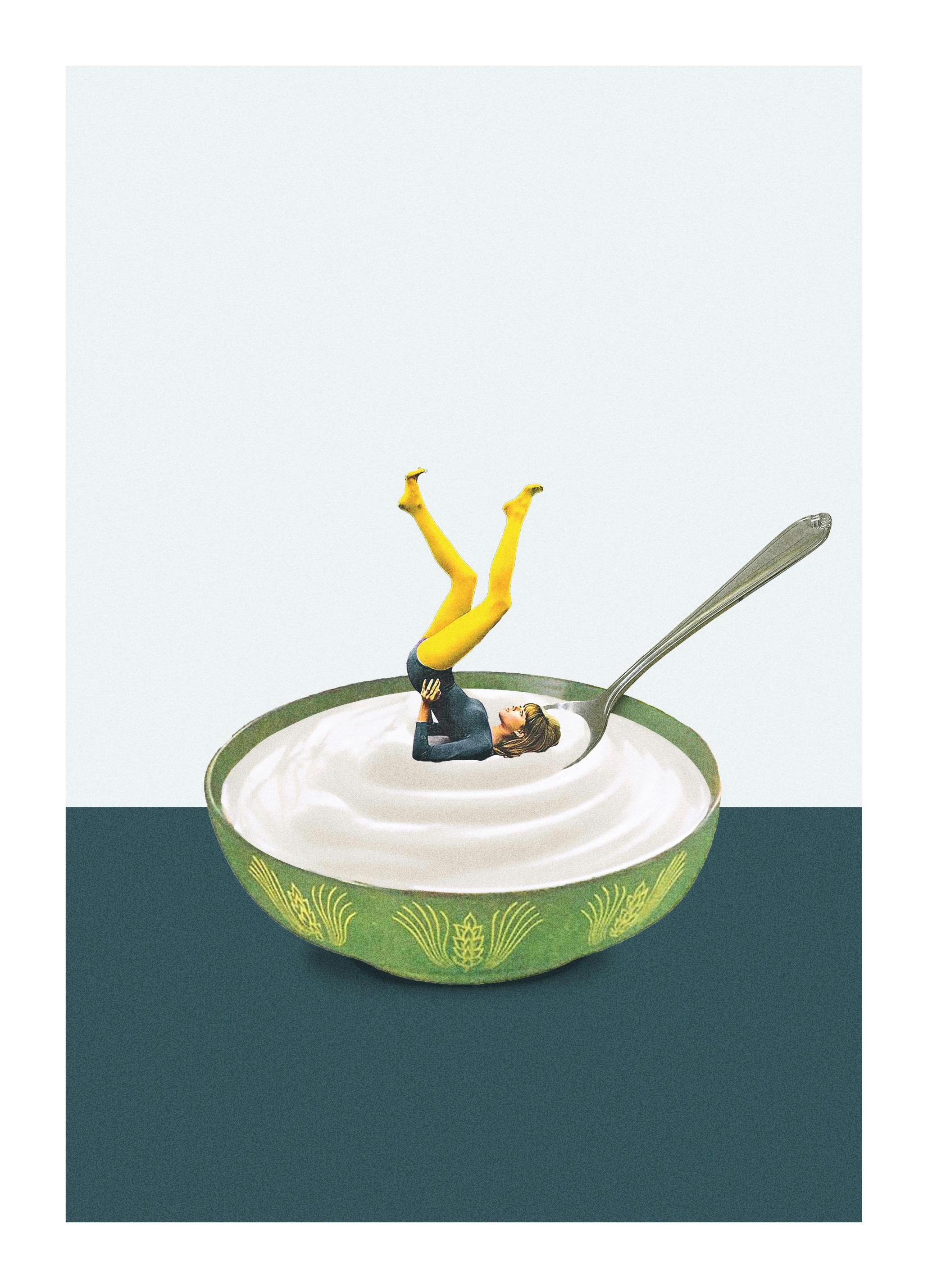 Maarten Leon - Yoga in My Yoghurt Poster (30x40 cm)