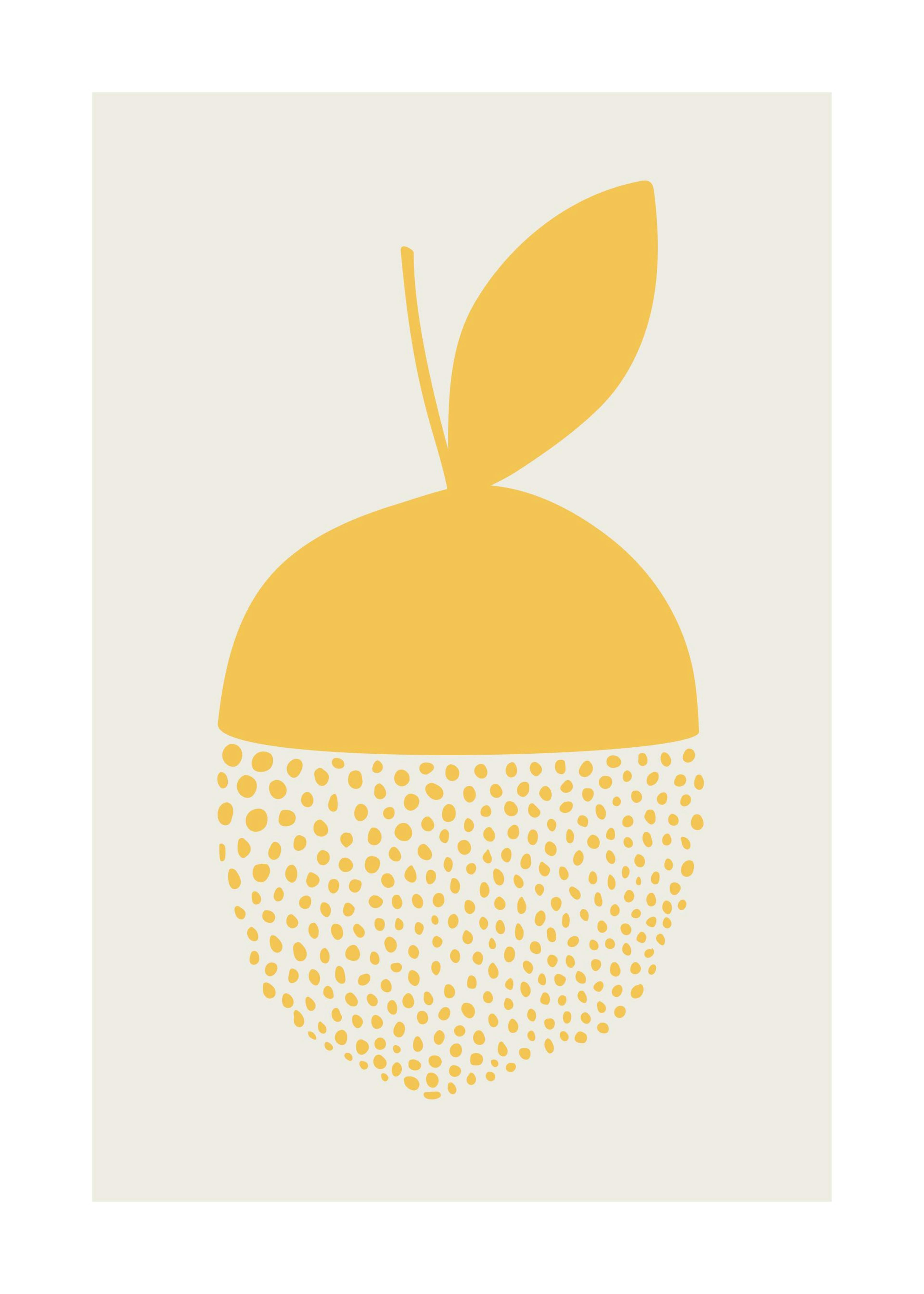 Yellow Dotted Citrus Print