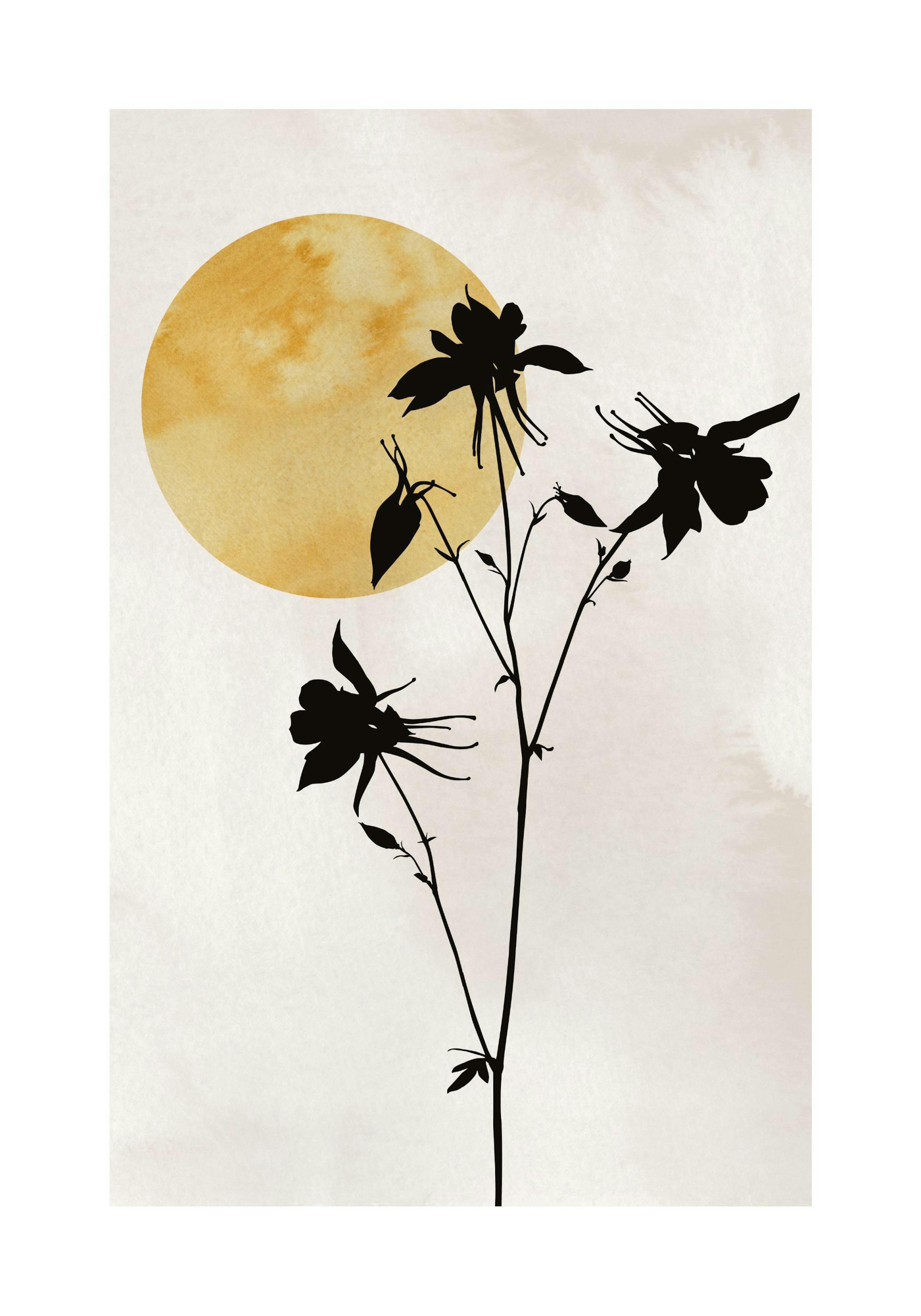 Flower Silhouette Plakát
