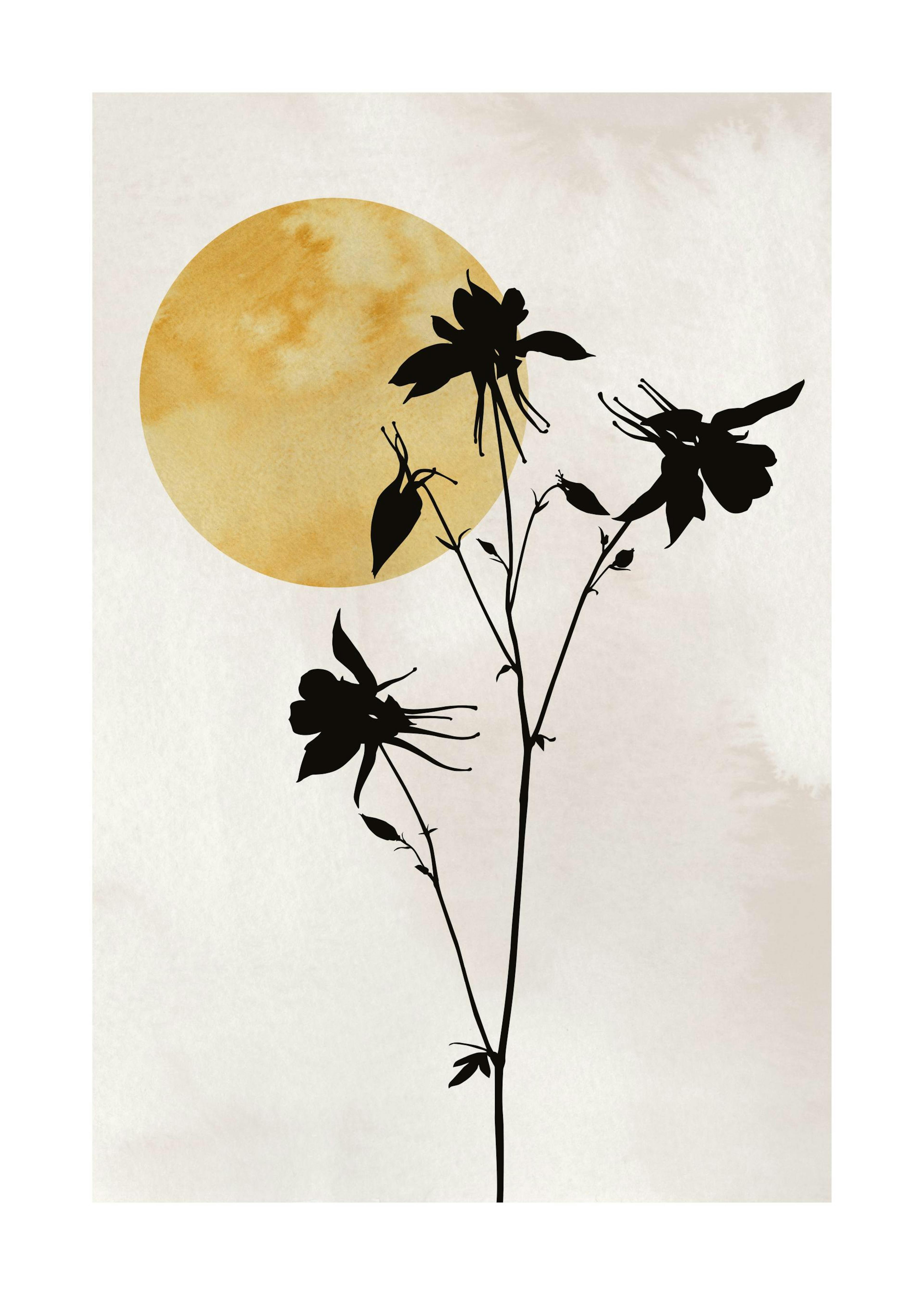 Flower Silhouette Poster 0