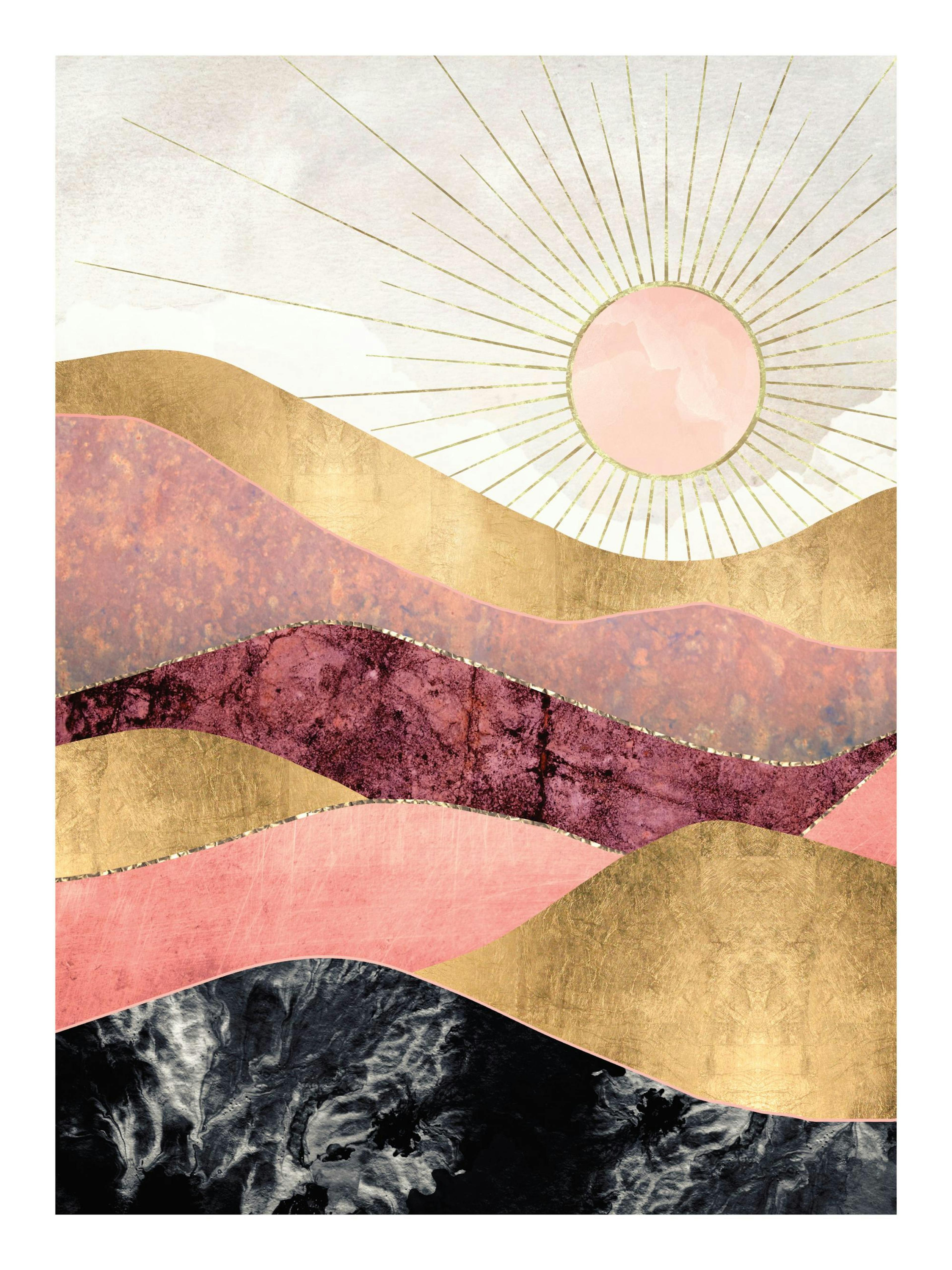 SpaceFrog Designs - Blush Sun Poster