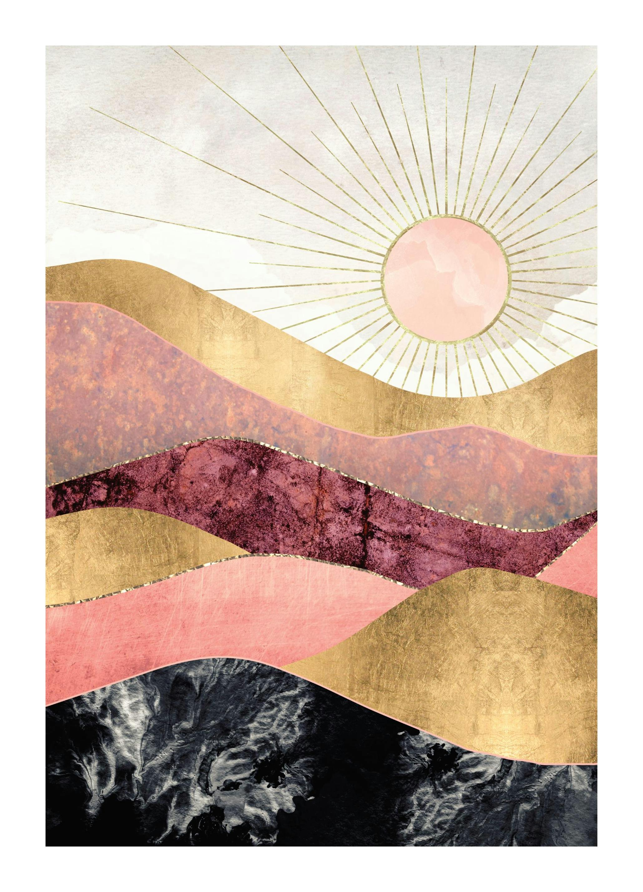 SpaceFrog Designs - Blush Sun Plakat (50x70 cm)- SpaceFrog Designs