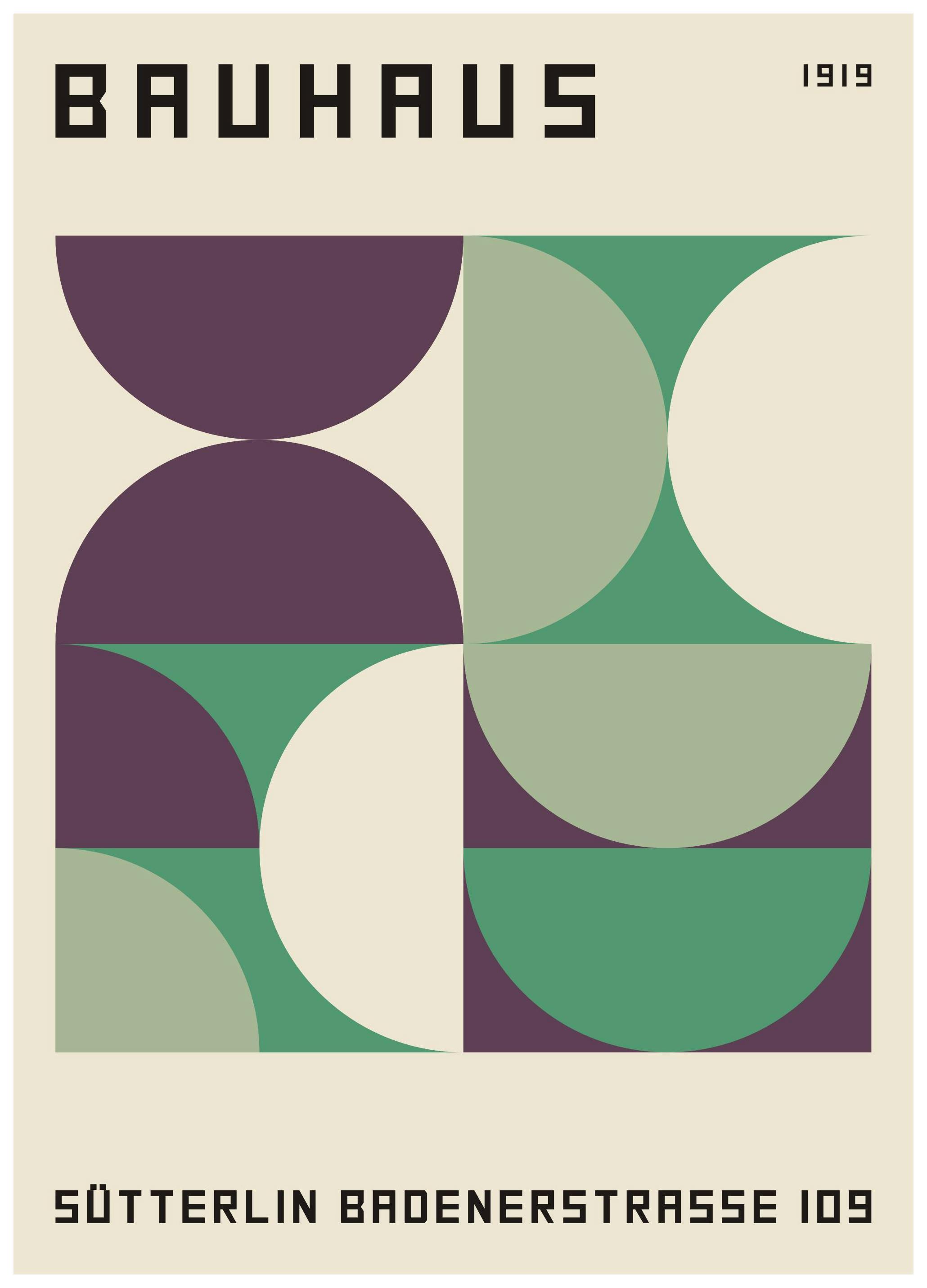 Bauhaus Sutterlin Plakat (30x40 cm)- Bauhaus Poster