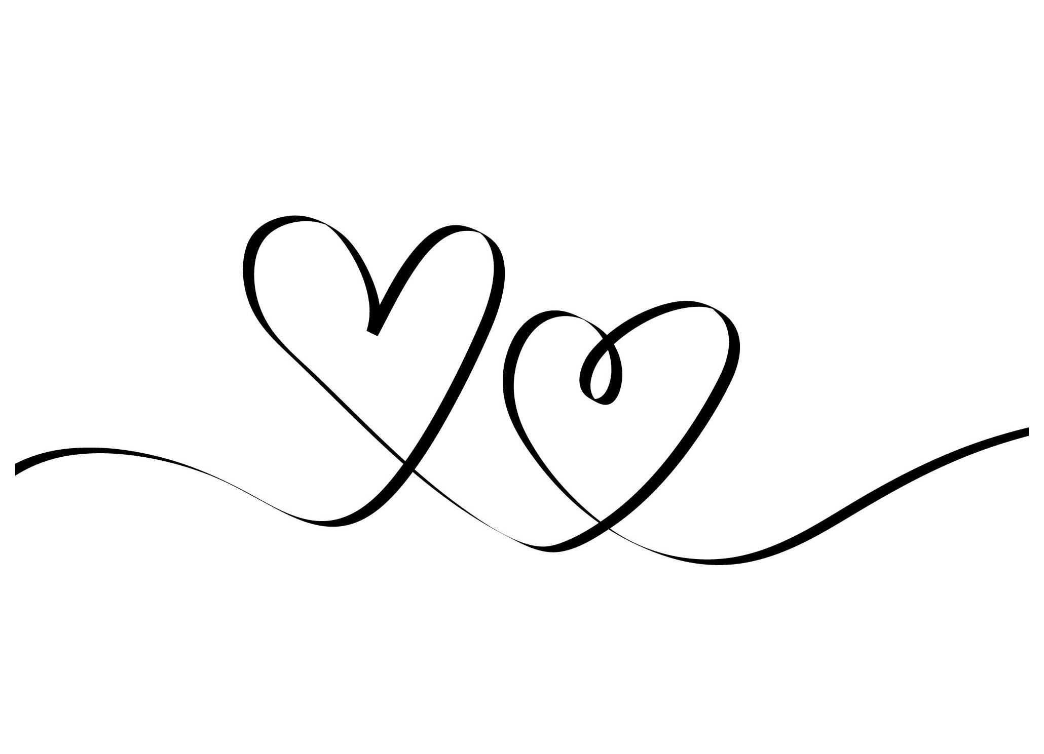 Prints - Two Heartbeats Print (40x50 cm) - Line Art prints