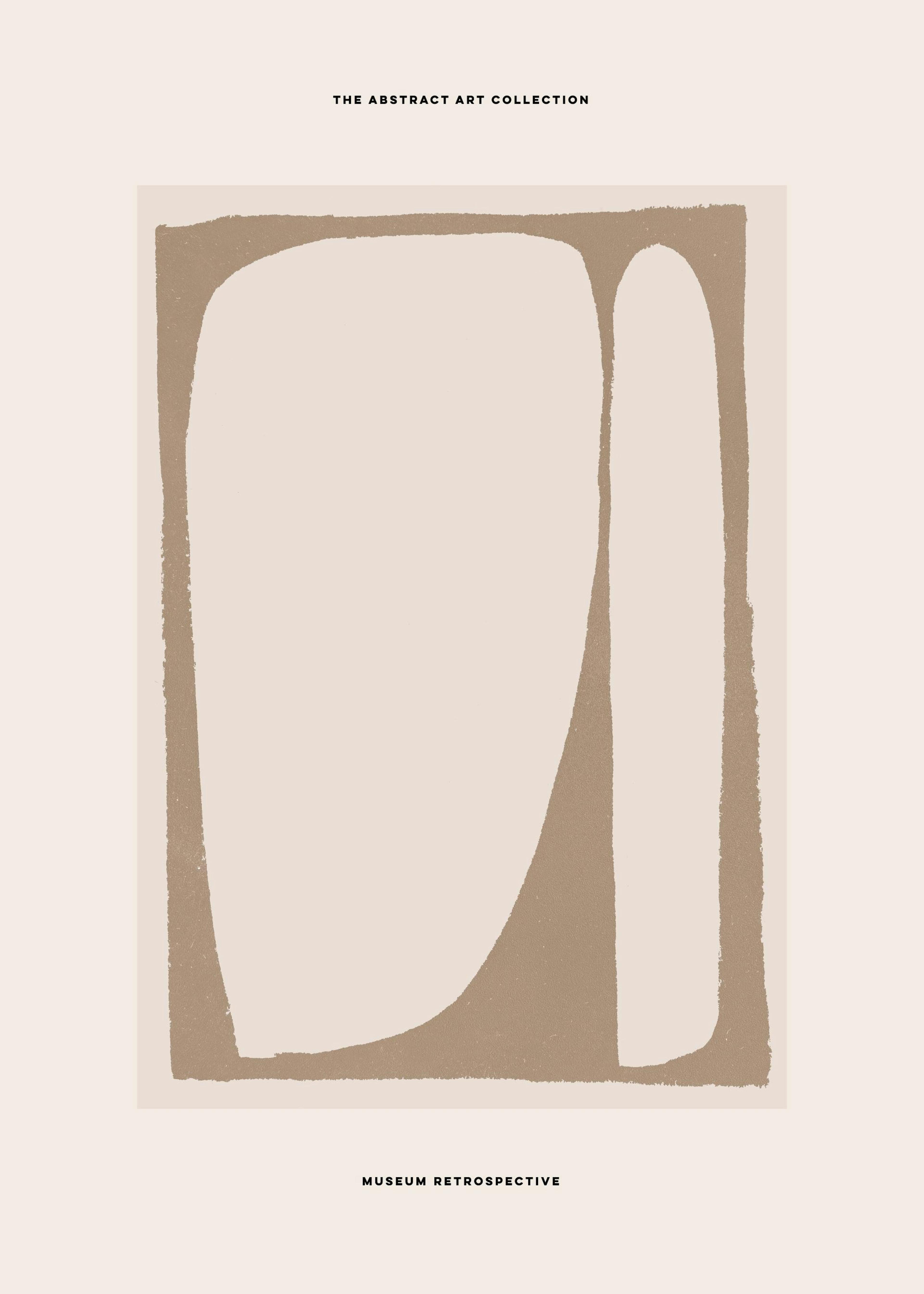 Beige Abstract Print 0