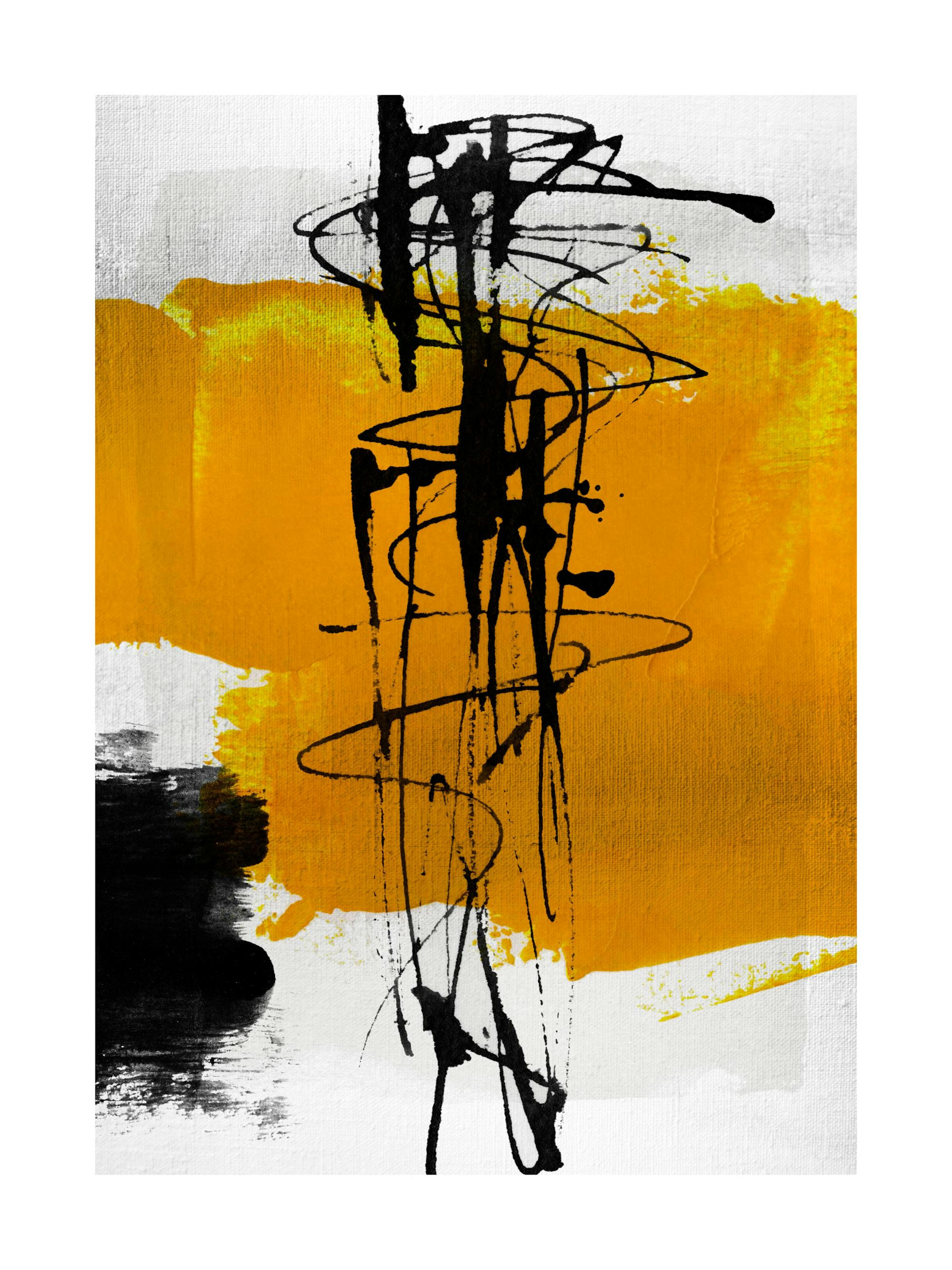 Yellow Abstract No1 Poster