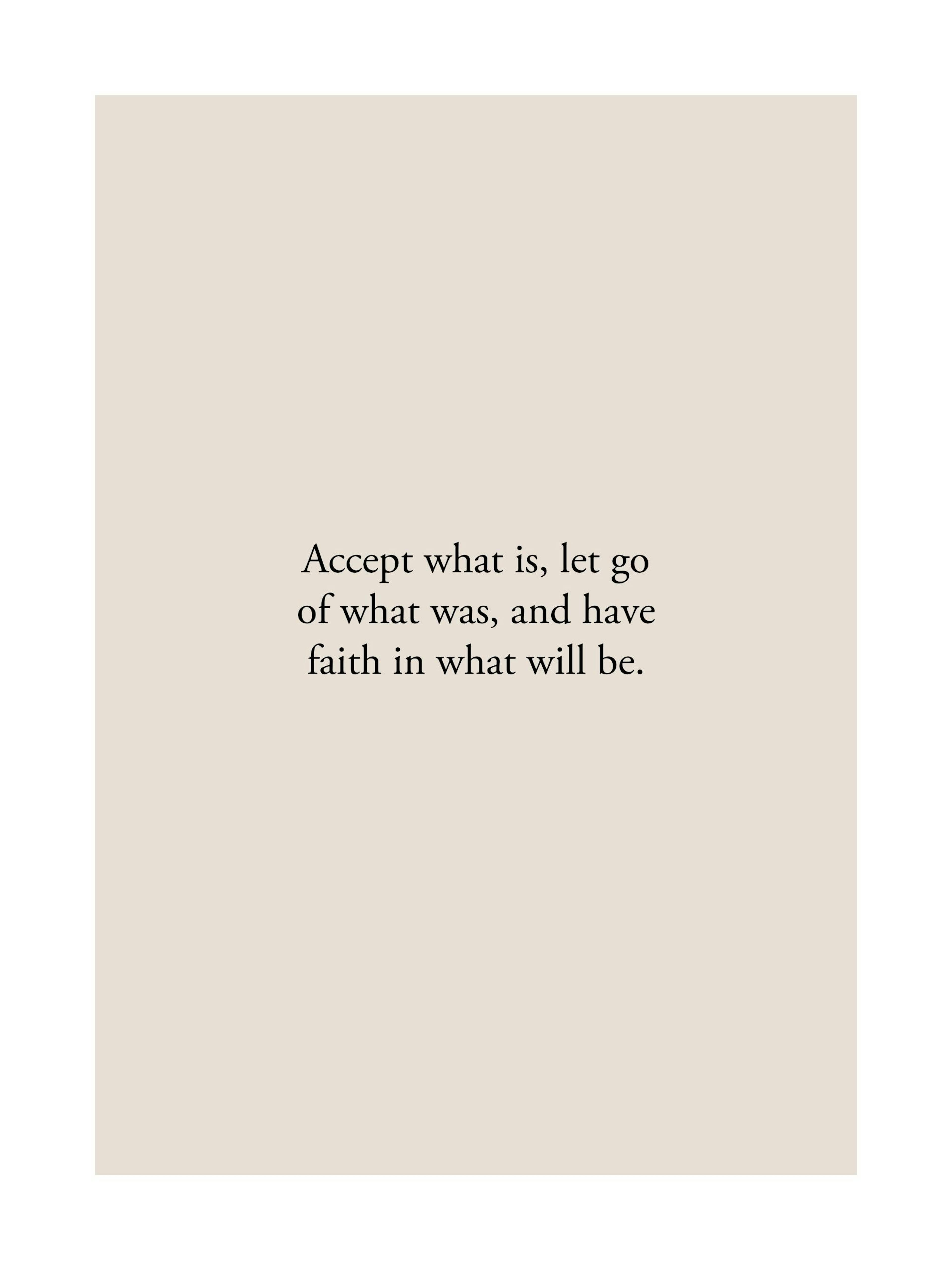 Accept What Is Poster