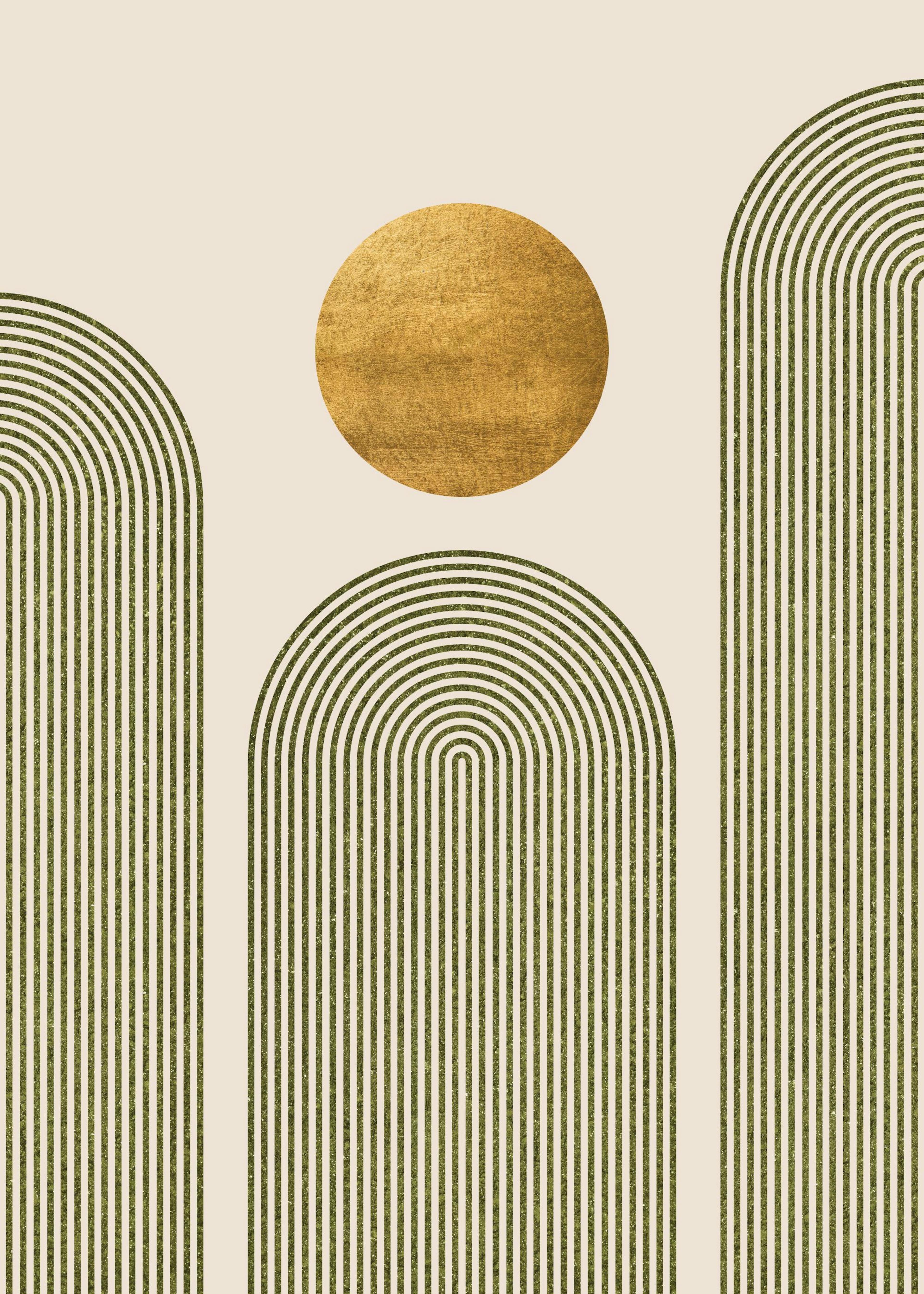 Green & Gold No2 Juliste 0