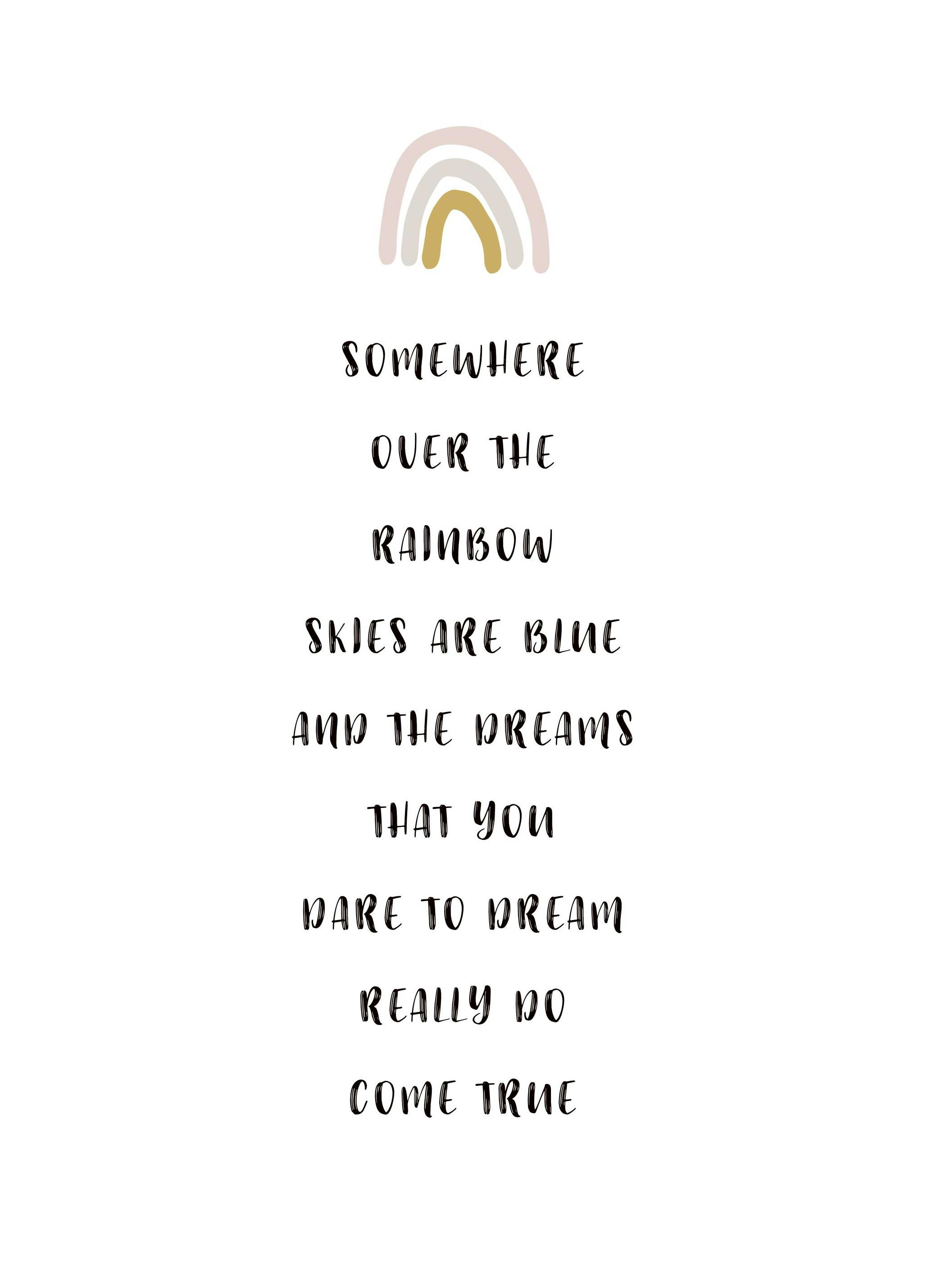 Over The Rainbow Poster (30x40 cm) - Babyposters
