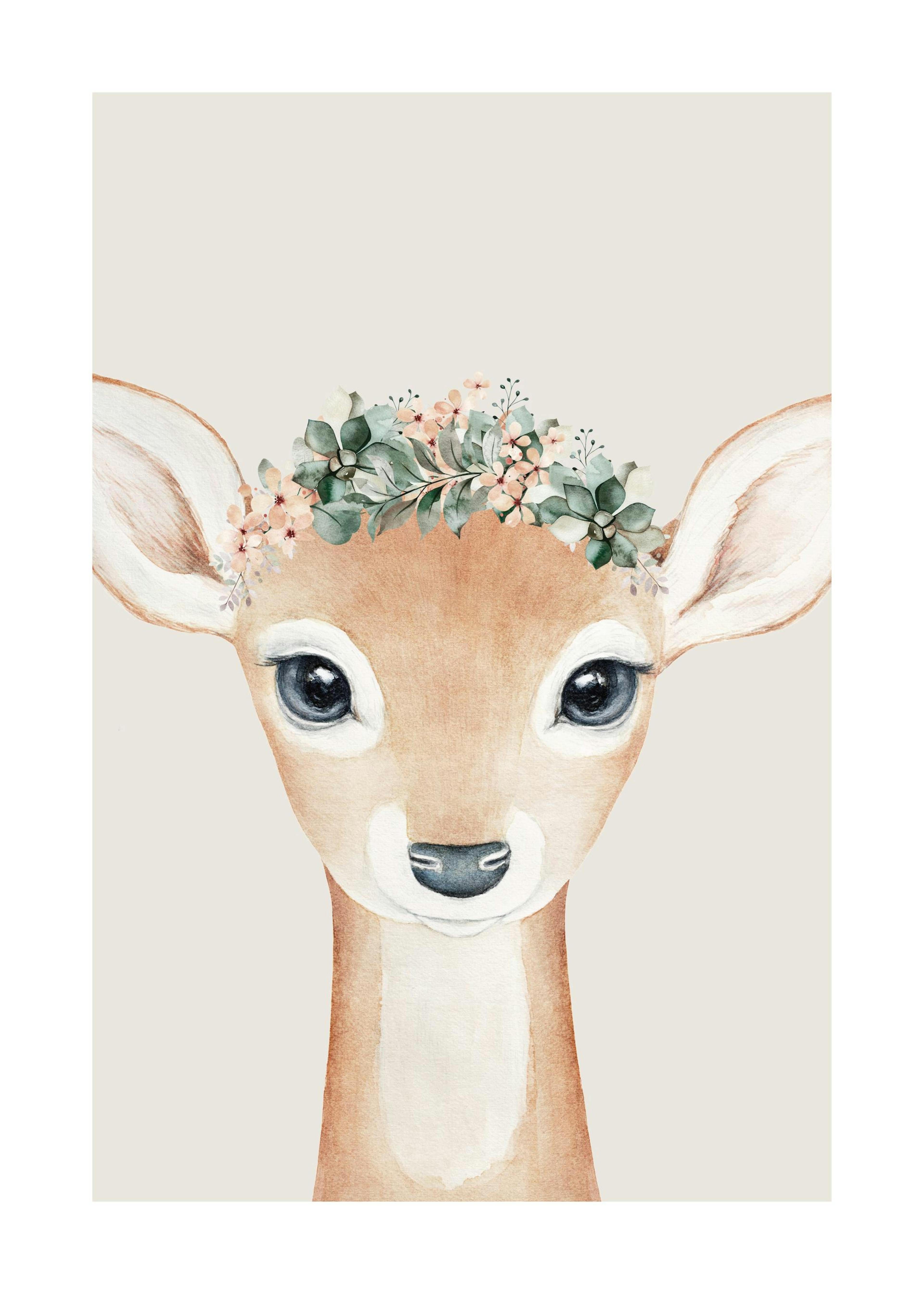 Flower Deer Juliste 0