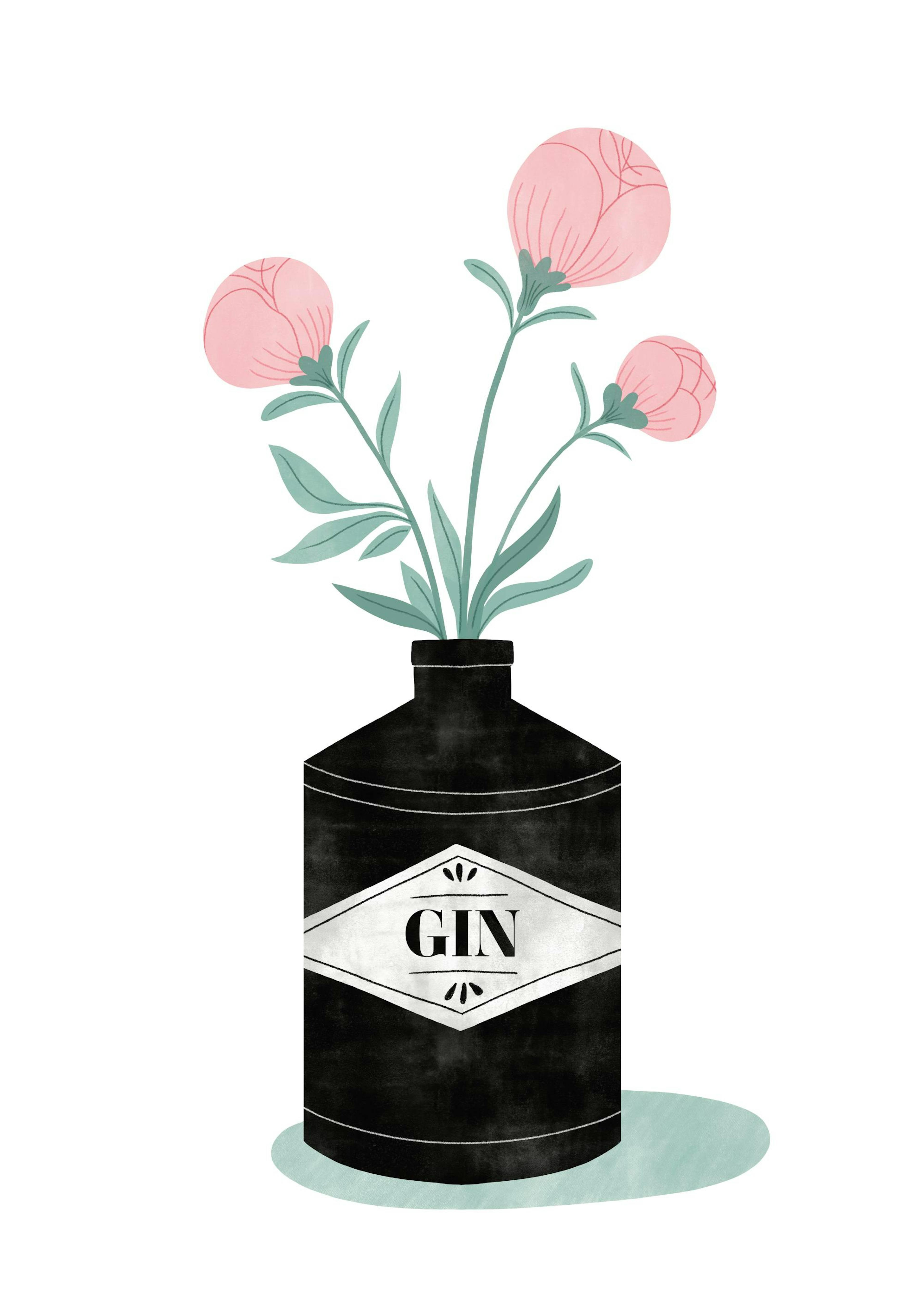 Let the Evening Be Gin Print 0