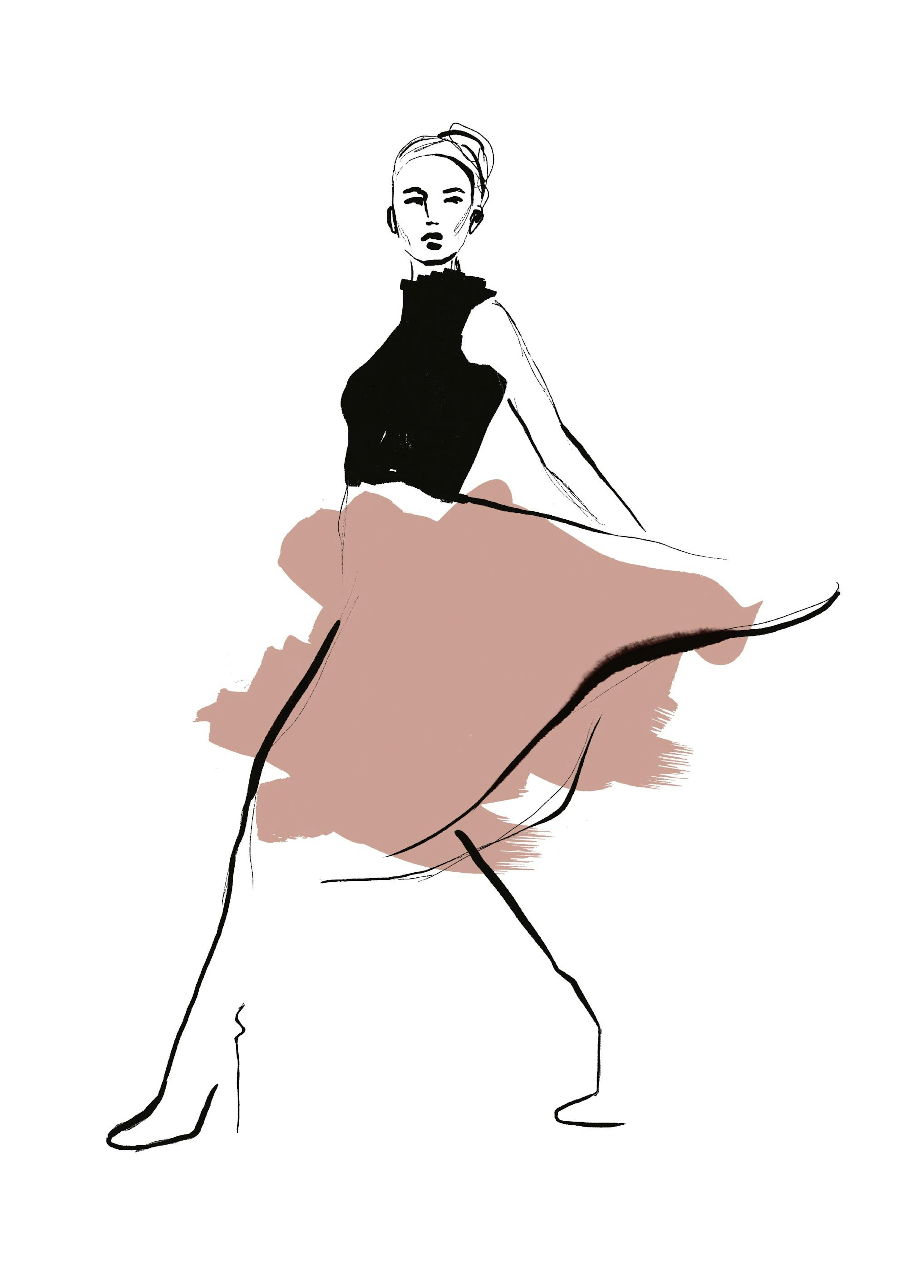 Pink Skirt Illustration Poster 0