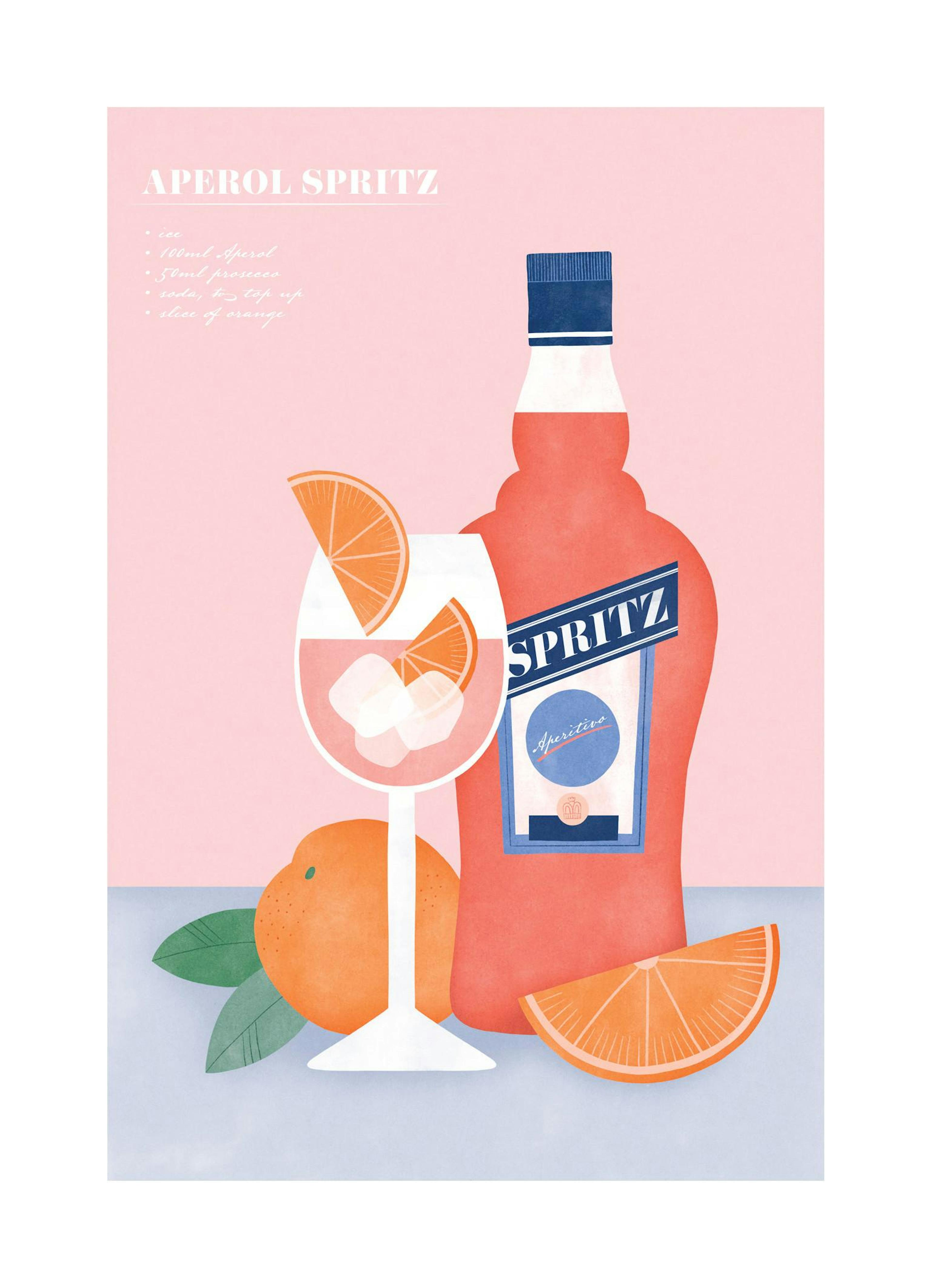 Aperol Spritz Illustration Print 0