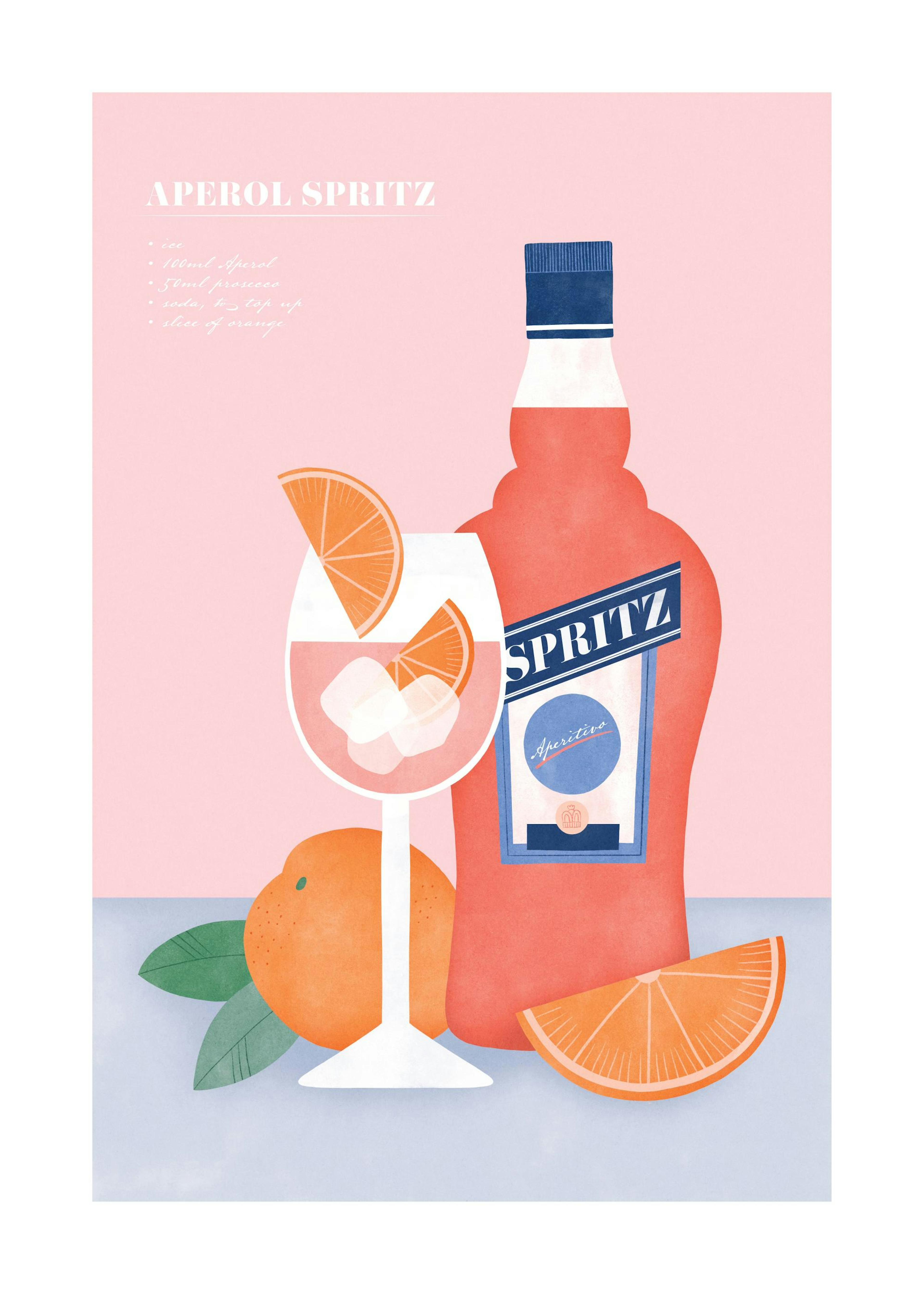 Aperol Spritz Illustration Poster 0