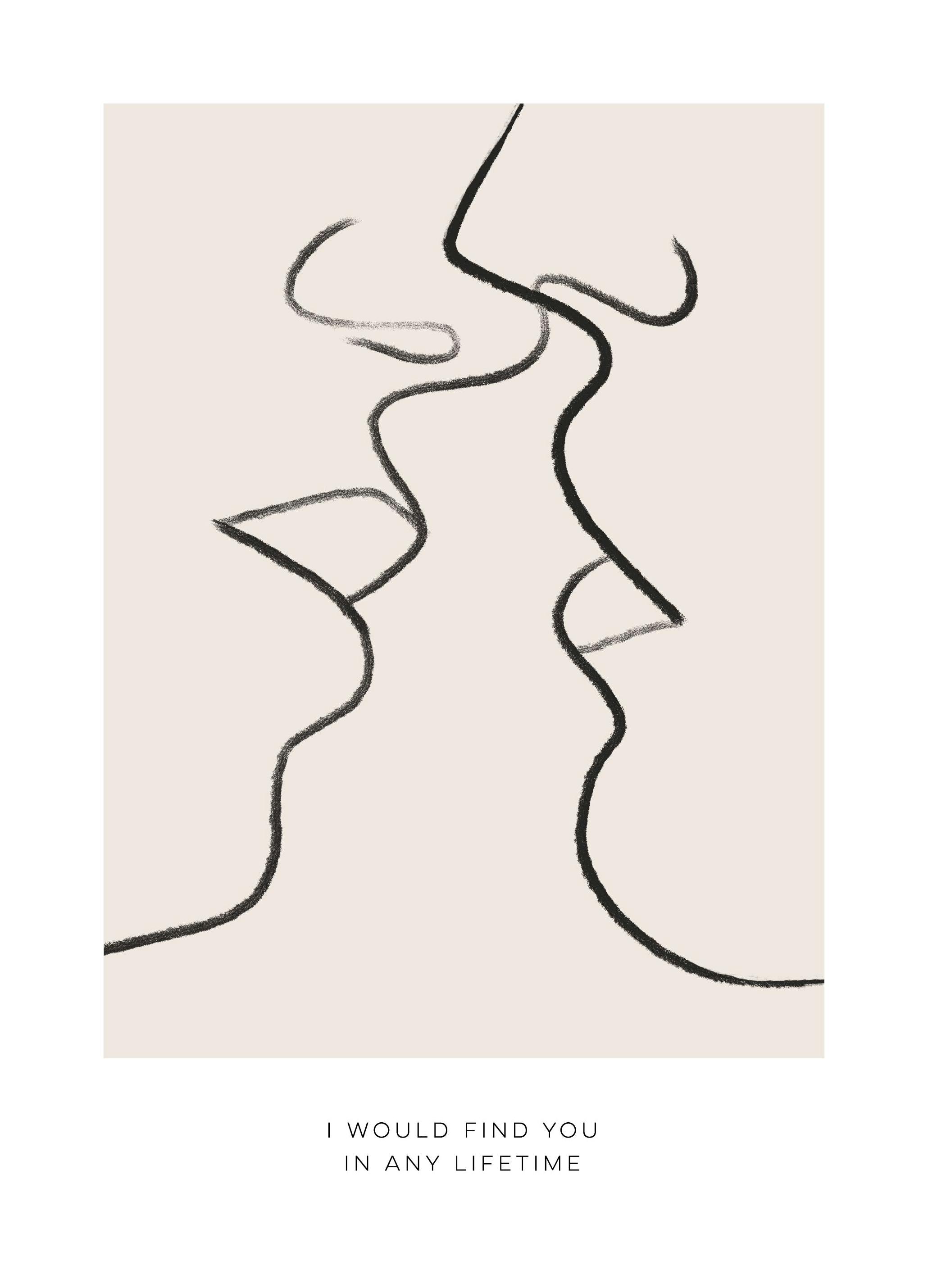 Happy Place Kiss Poster (50x70 cm)