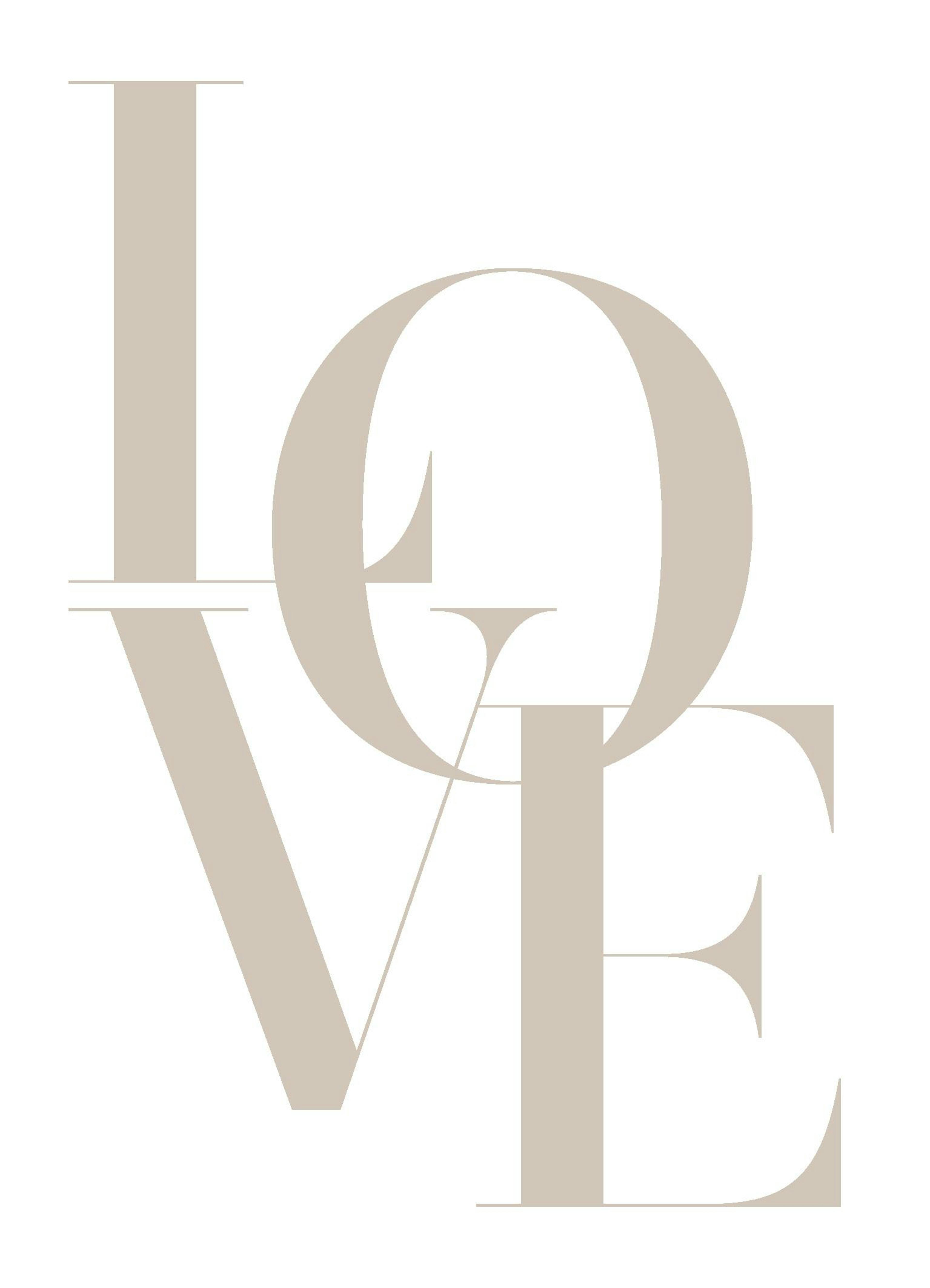 Love Beige Poster