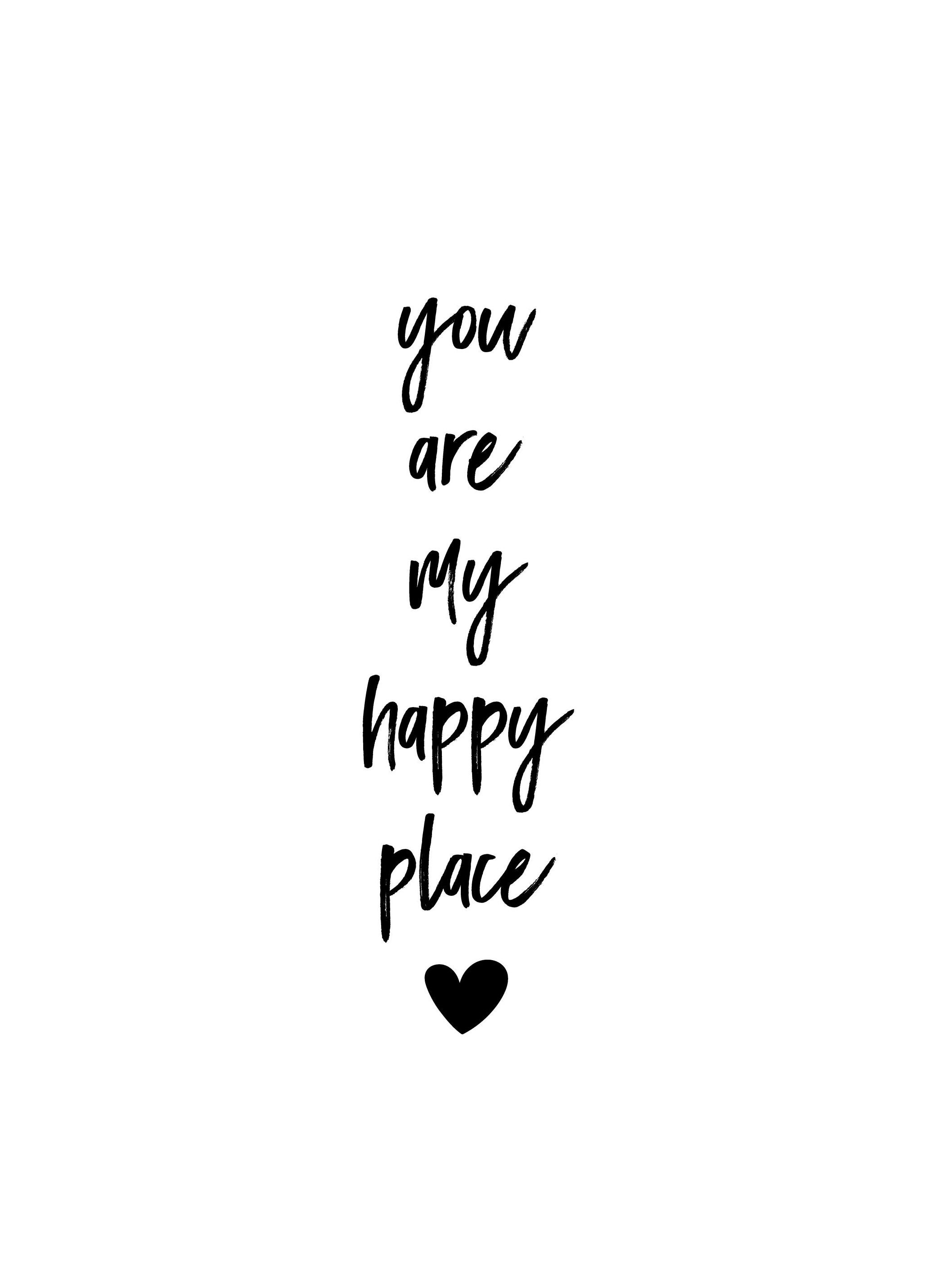 Prints - My Happy Place Print (50x70 cm) - Text posters