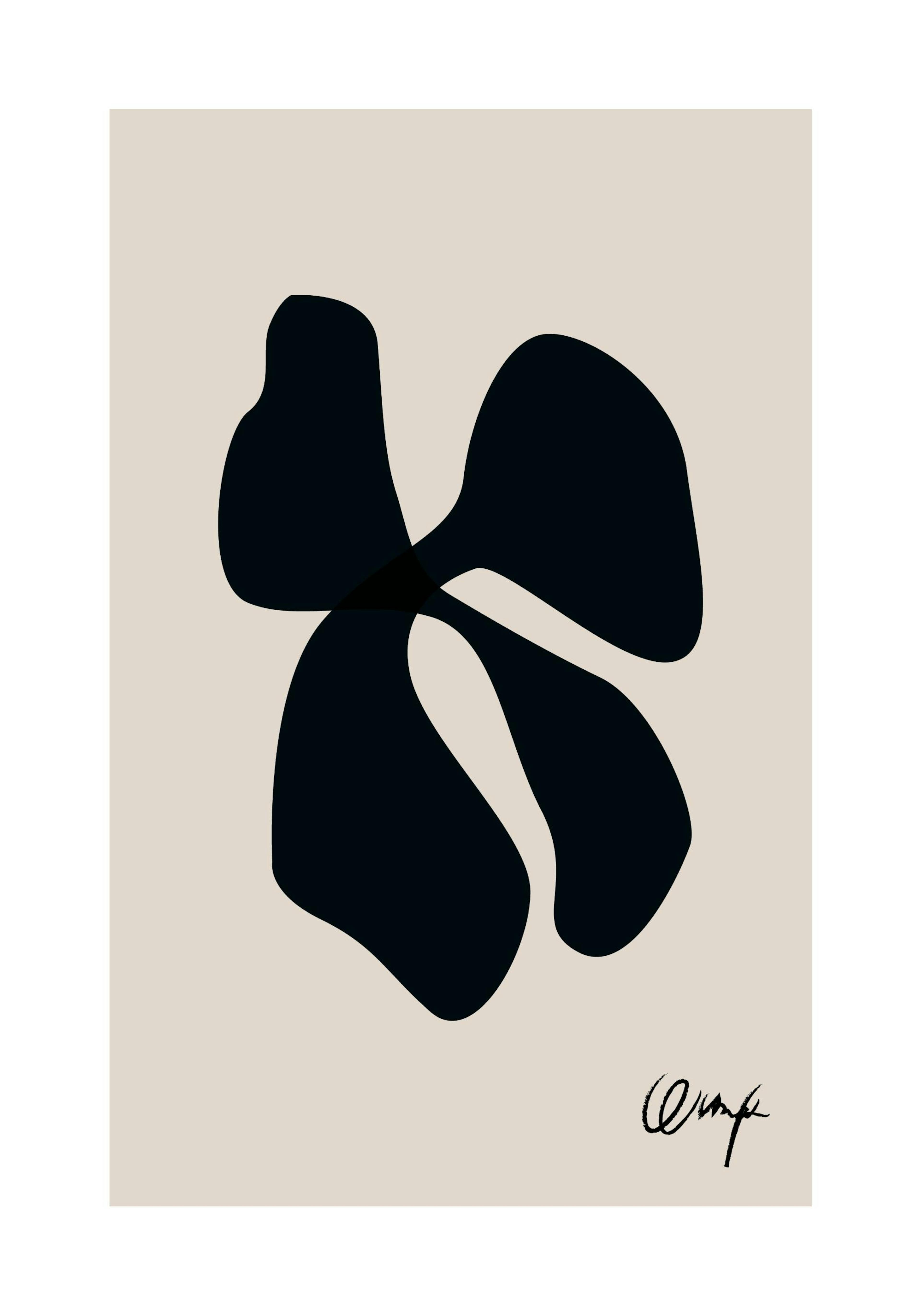Monochrome Abstract No1 Poster