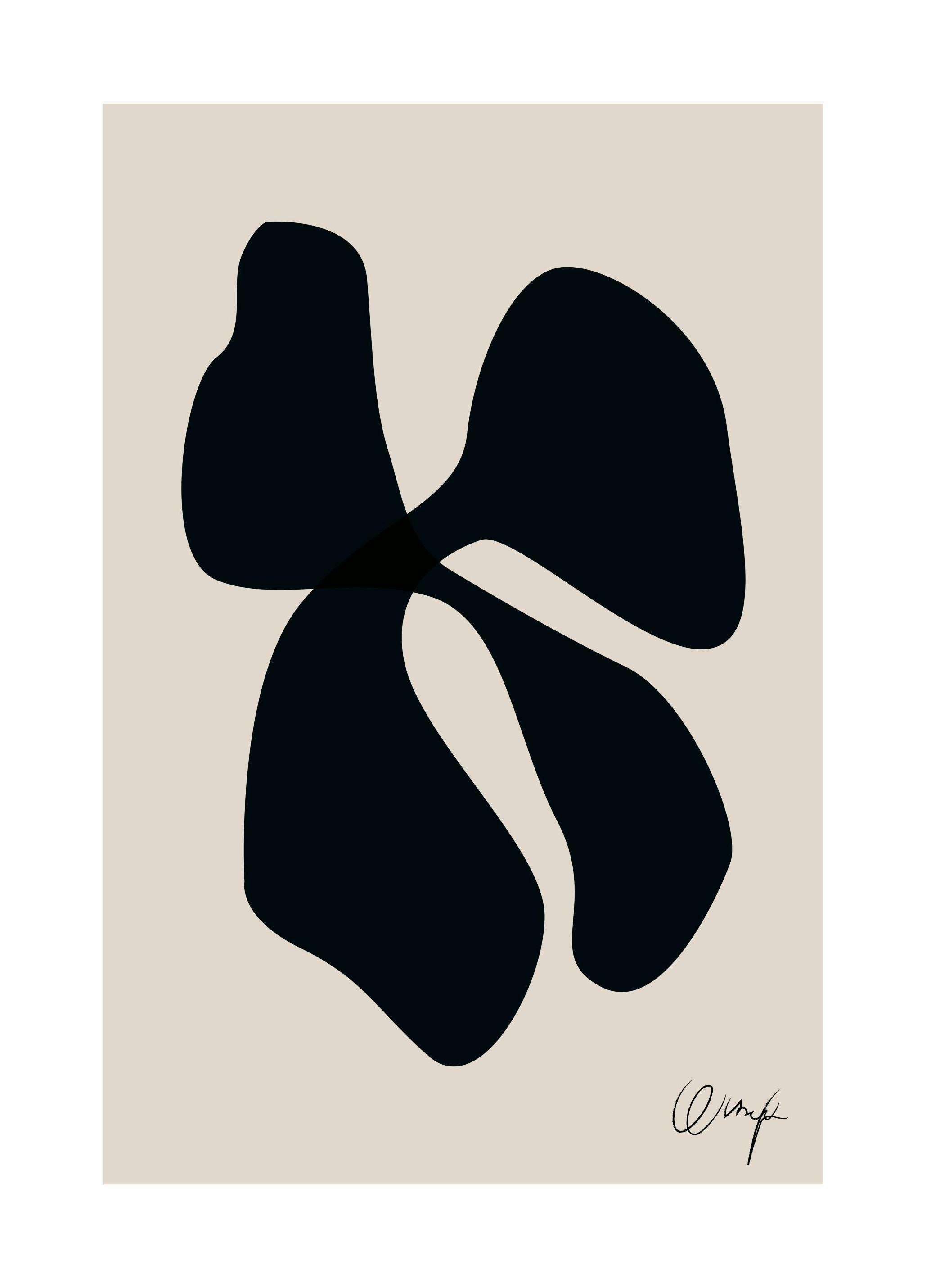Monochrome Abstract No1 Poster (30x40 cm) - Moderne kunst