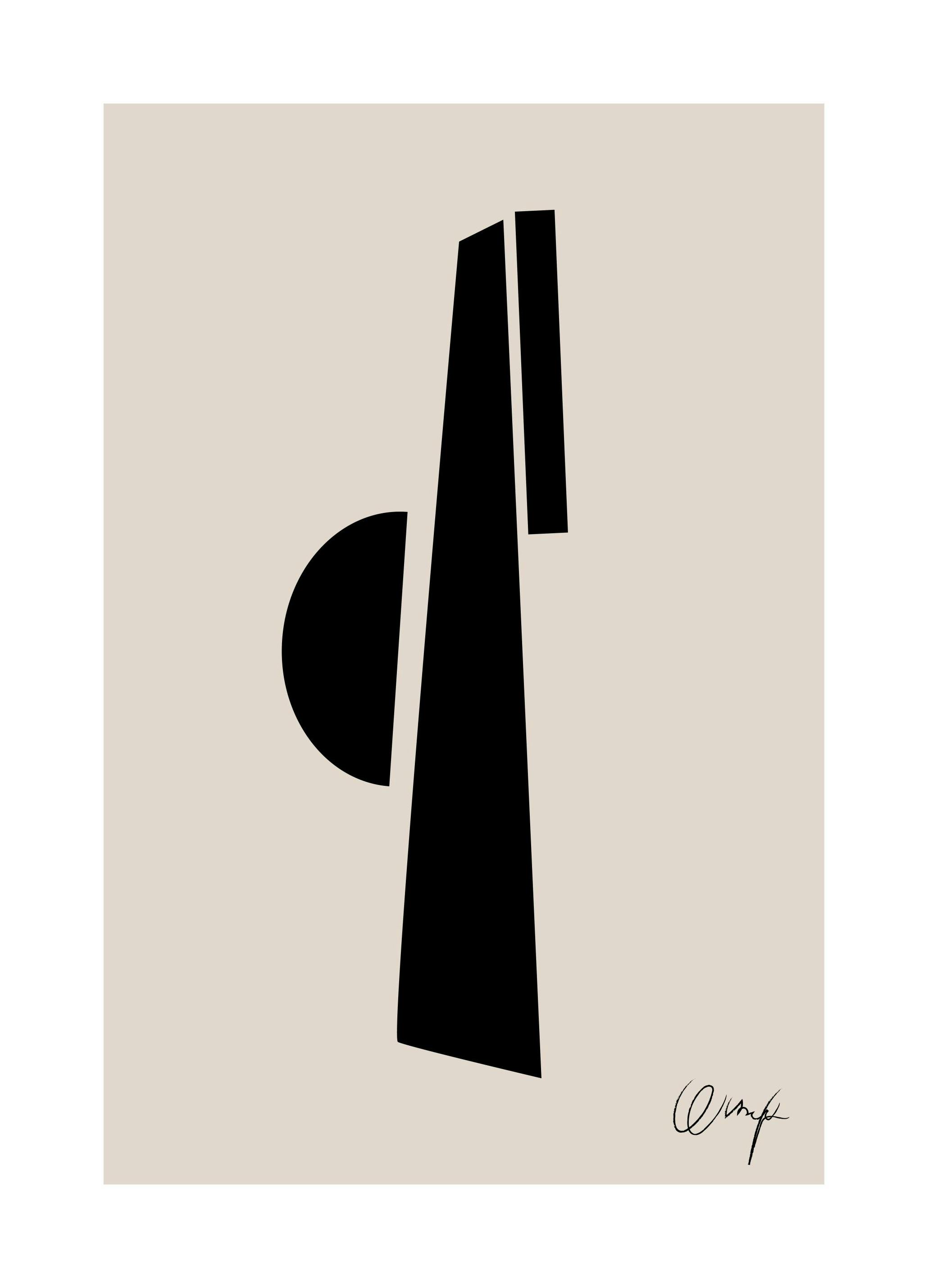 Prints - Monochrome Abstract No2 Print (70x100 cm) - Art prints