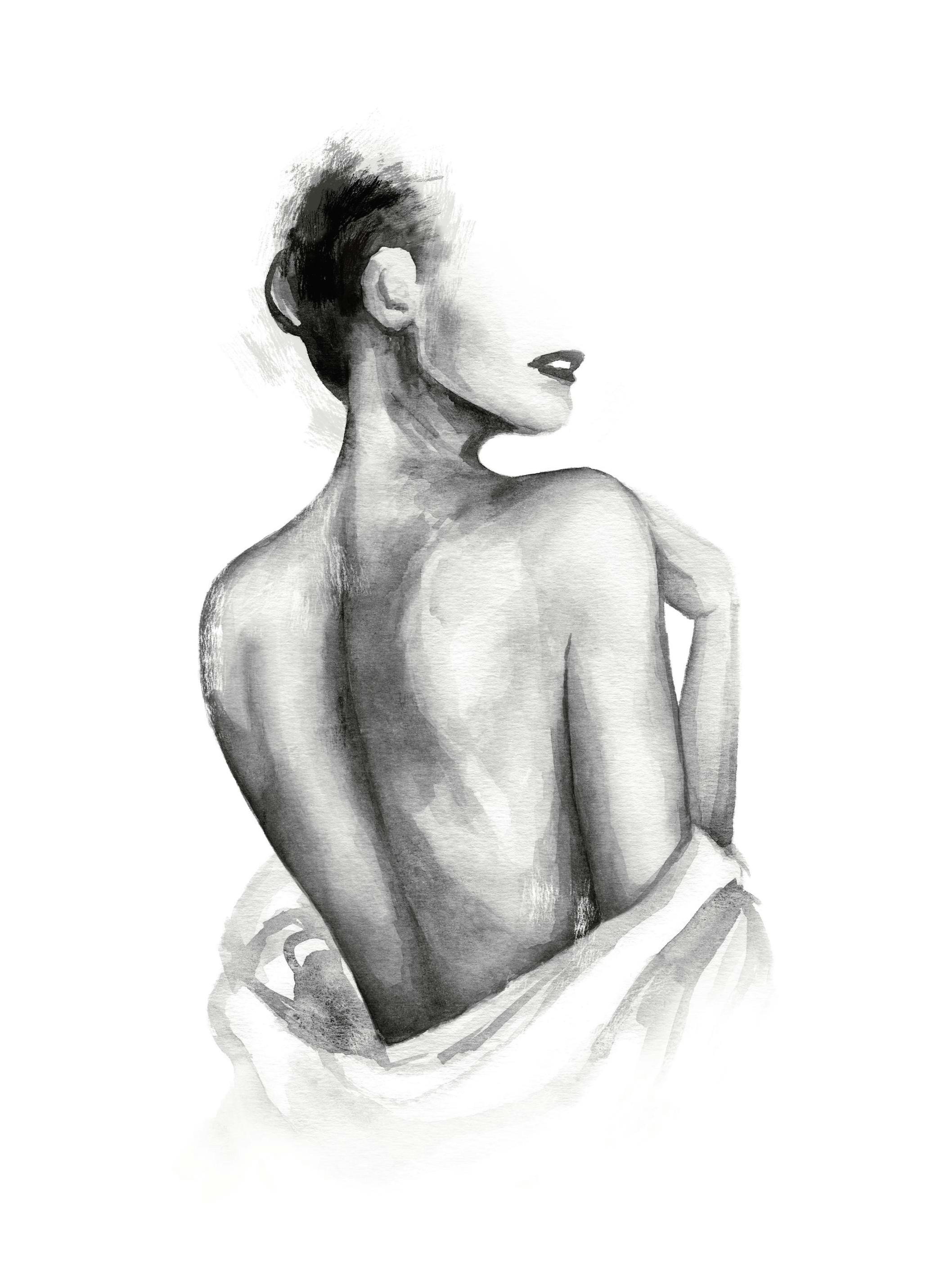 Almost Nude Watercolor Plakat (21x30 cm)- Obrazy akwarelowe