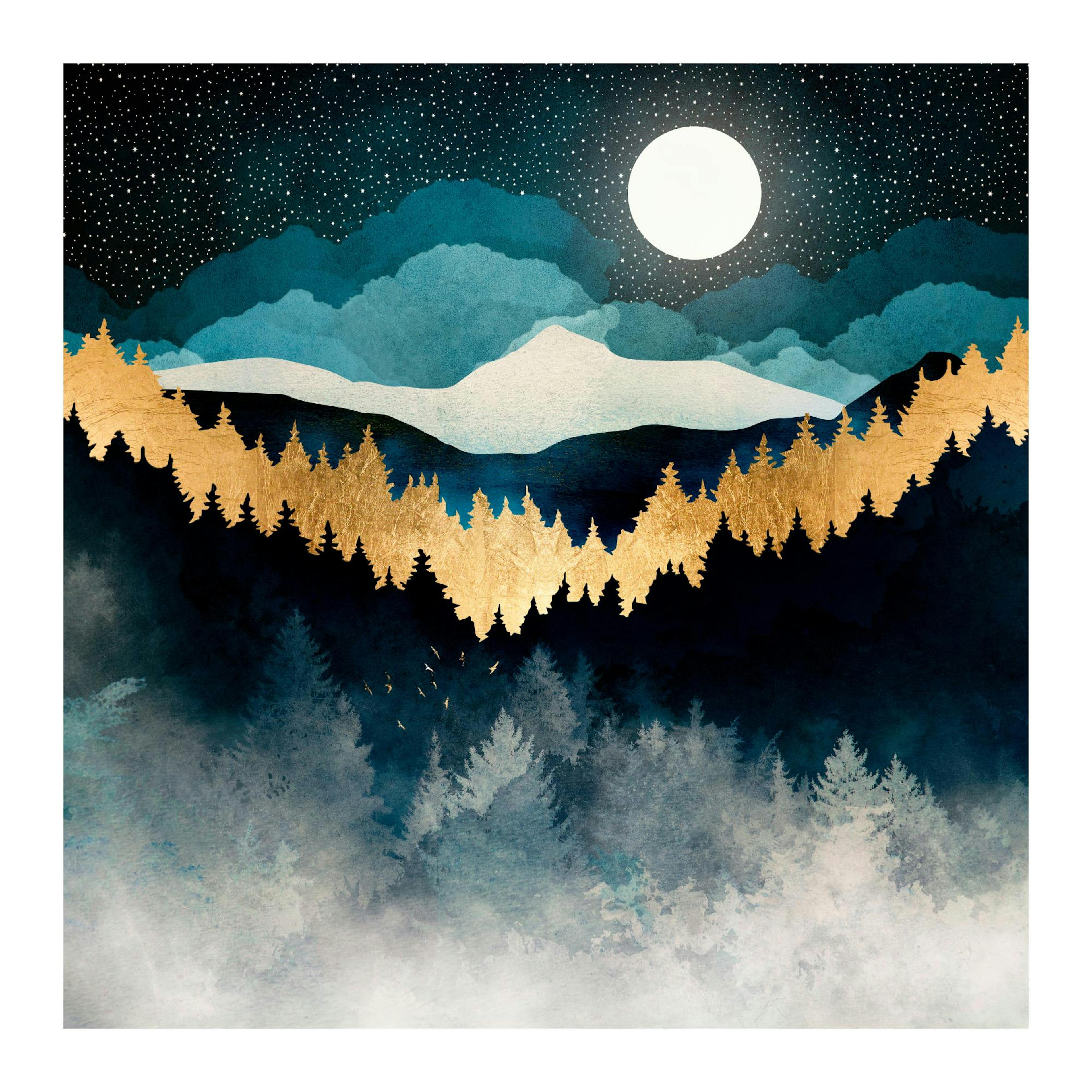 SpaceFrog Designs - Indigo Night Poster