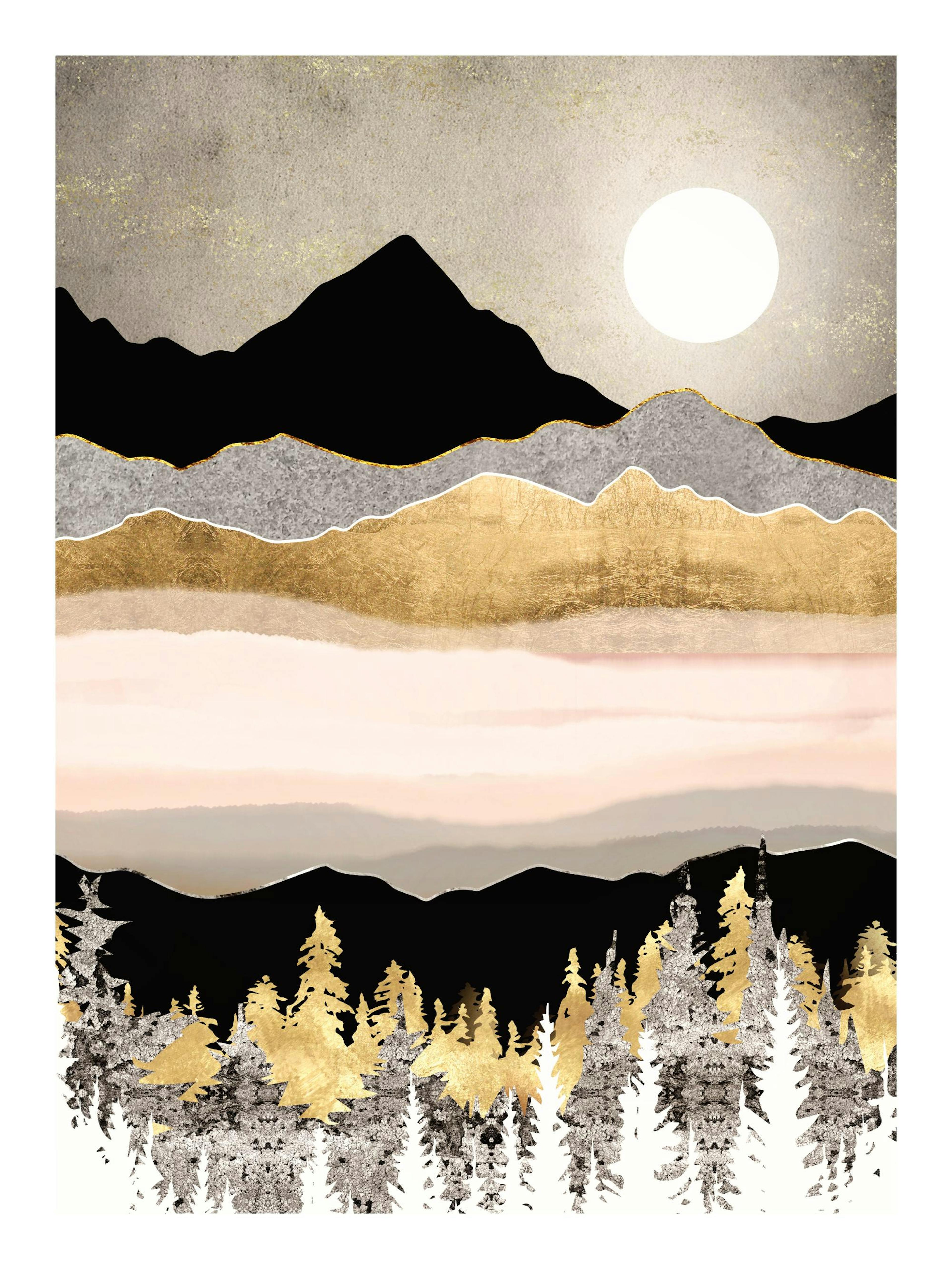 SpaceFrog Designs - Winter Moon Print